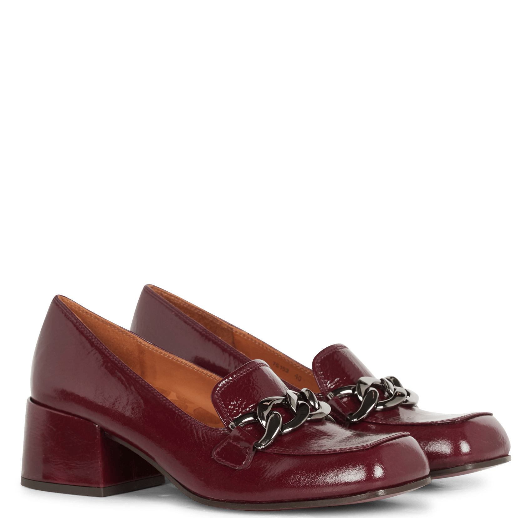 Mocasines Charol Con Tacón Grape Chie Mihara - | des Tendances