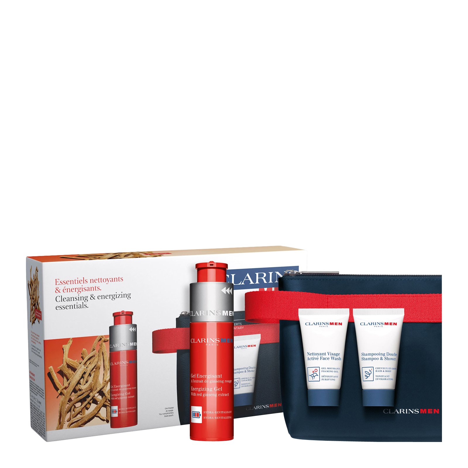 ESSENTIELS LIMPIADOR Y ENERGIZANTE ESTUCHE CLARINSMEN ENERGIZANTE CLARINS - PRINTEMPS BELLEZA des Tendances