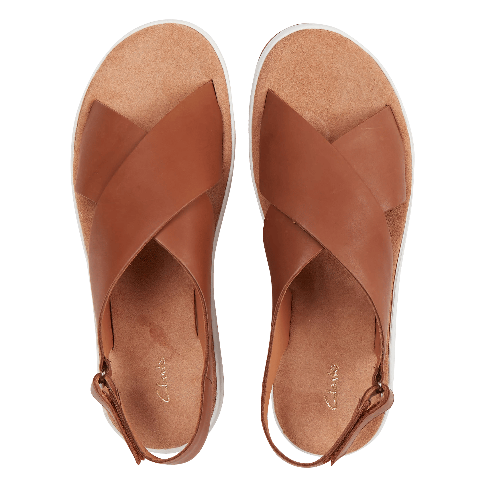 Sandalias Planas De Piel Dark Tan Lea Clarks - Mujer | Place des Tendances