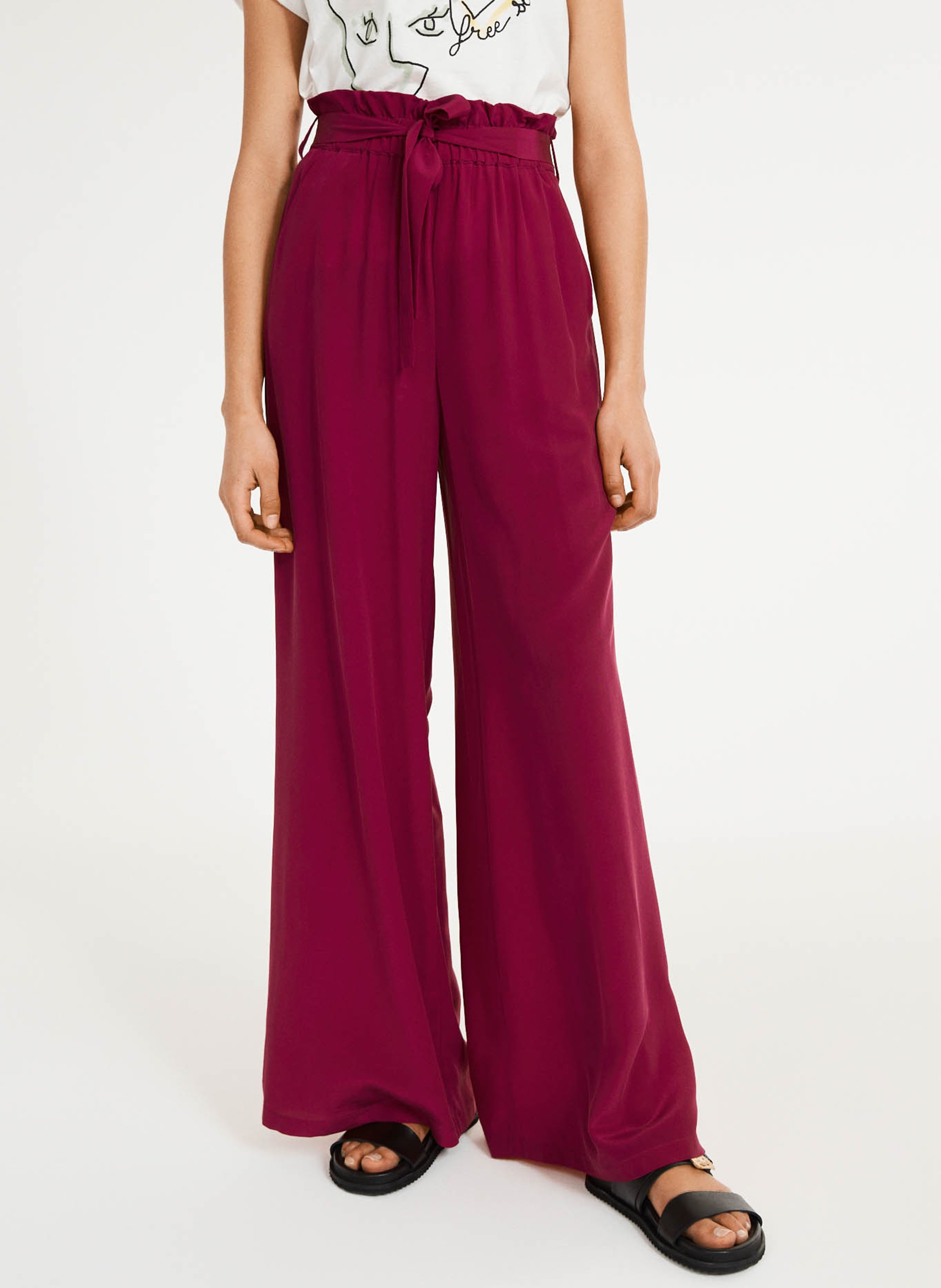 Pantalón Ancho De Seda Dahlia Claudie Pierlot - Mujer | Place des Tendances