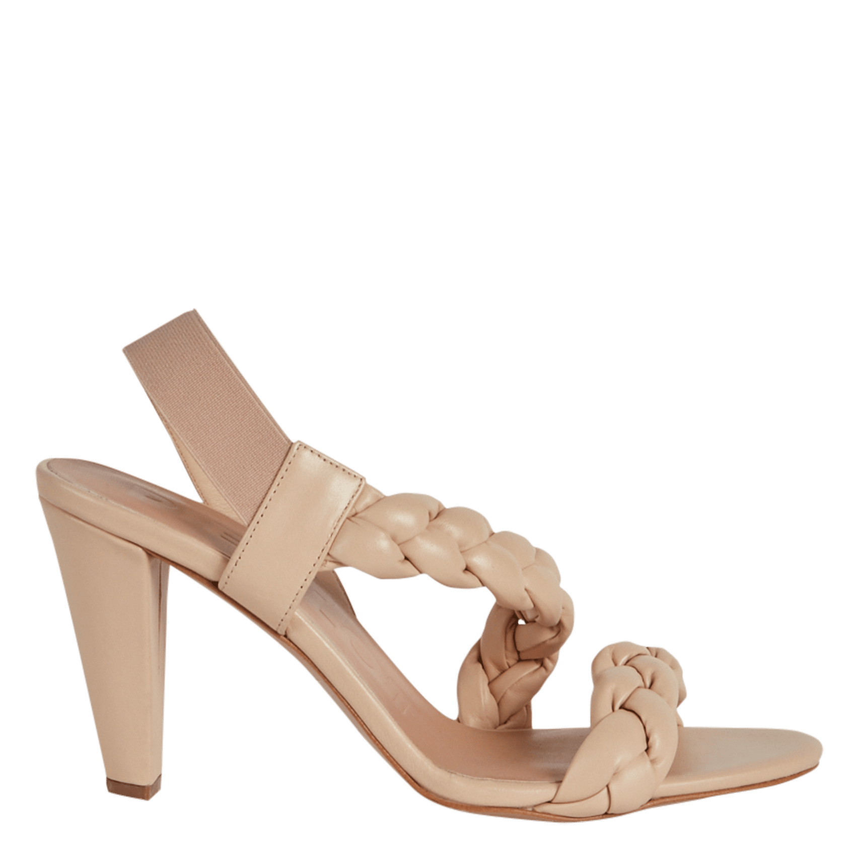 Sandalias Altas De Piel Ecru Claudie Pierlot - Mujer | Place des Tendances