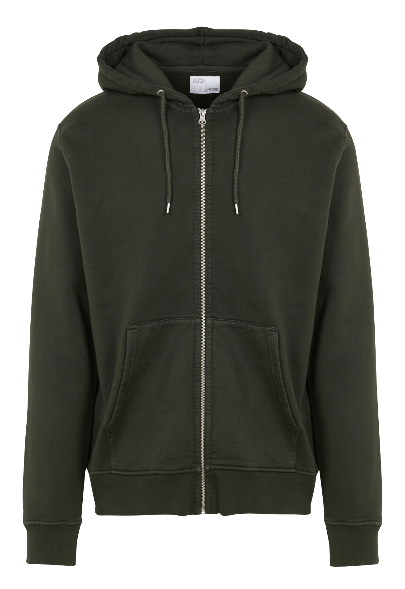 Sudadera Slim Fit De Algodón Orgánico Con Capucha Y Cremallera Hunter Green  Colorful Standard - Hombre | Place des Tendances