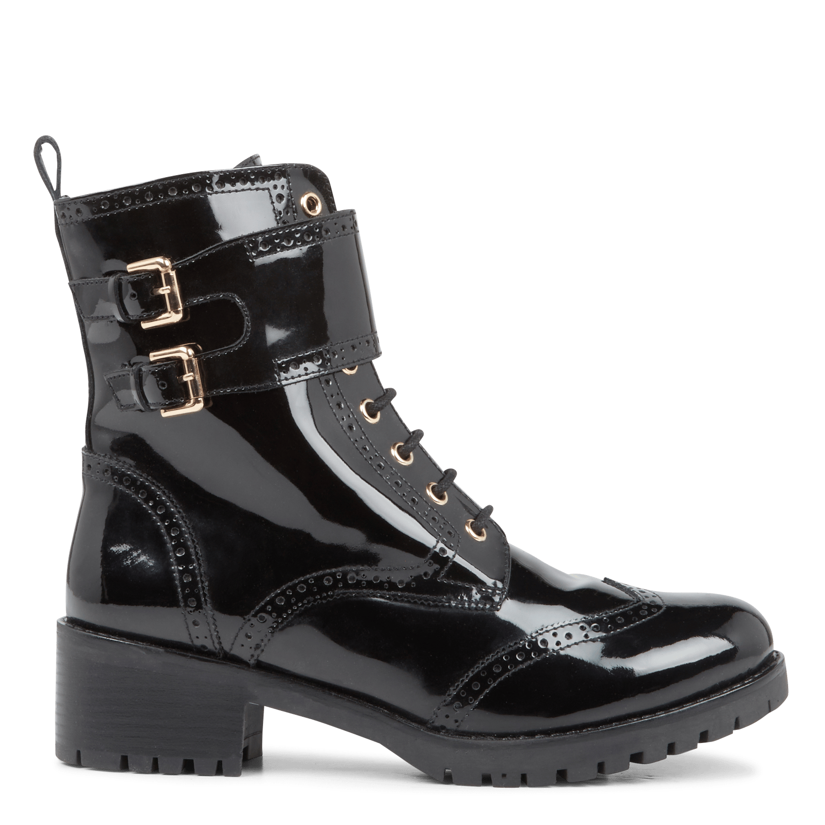 Botín cordones piel negro - Yacare