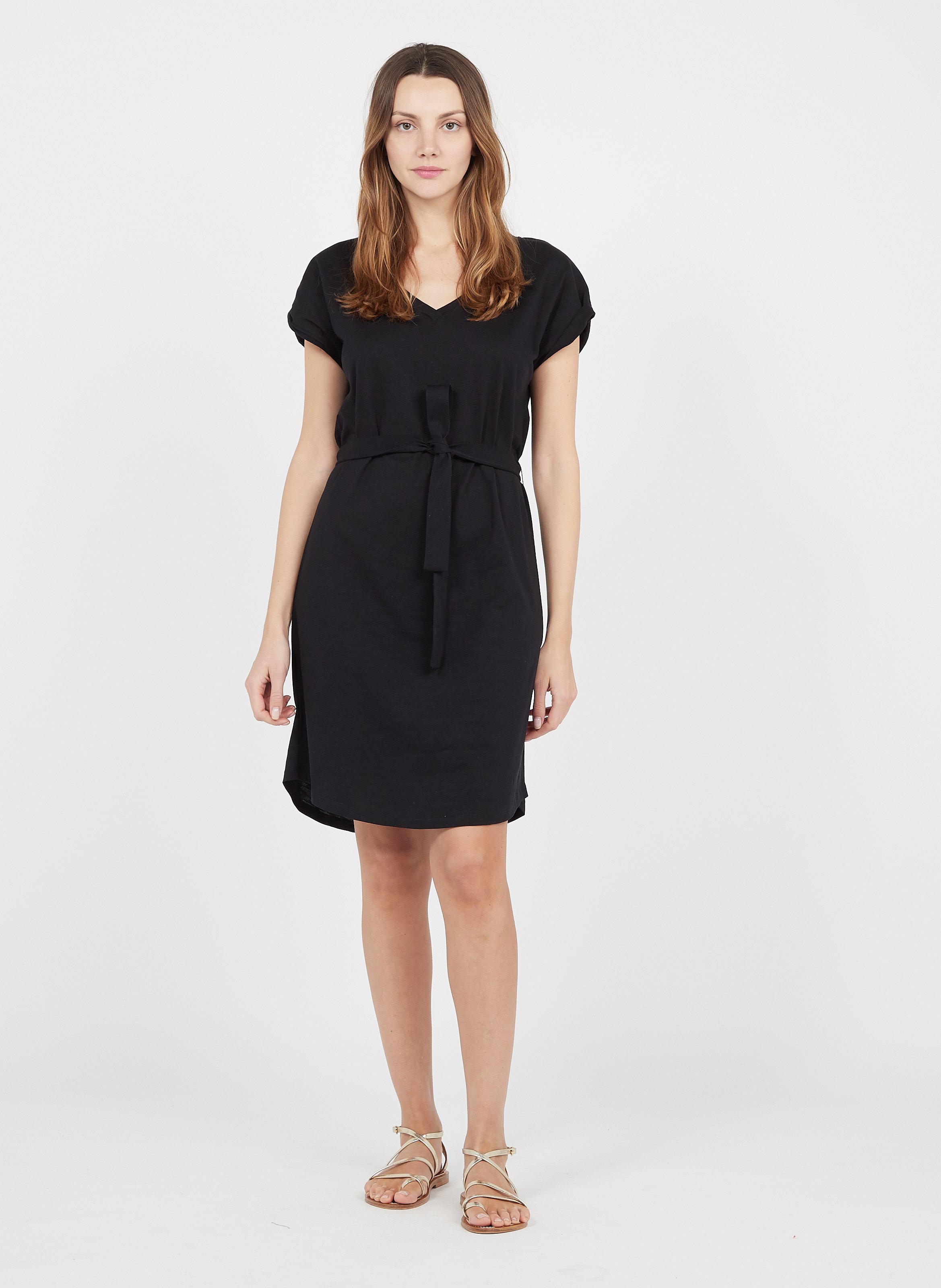 Vestido Tipo Camiseta De Algodón Noir Des Petits Hauts - Mujer | Place des  Tendances
