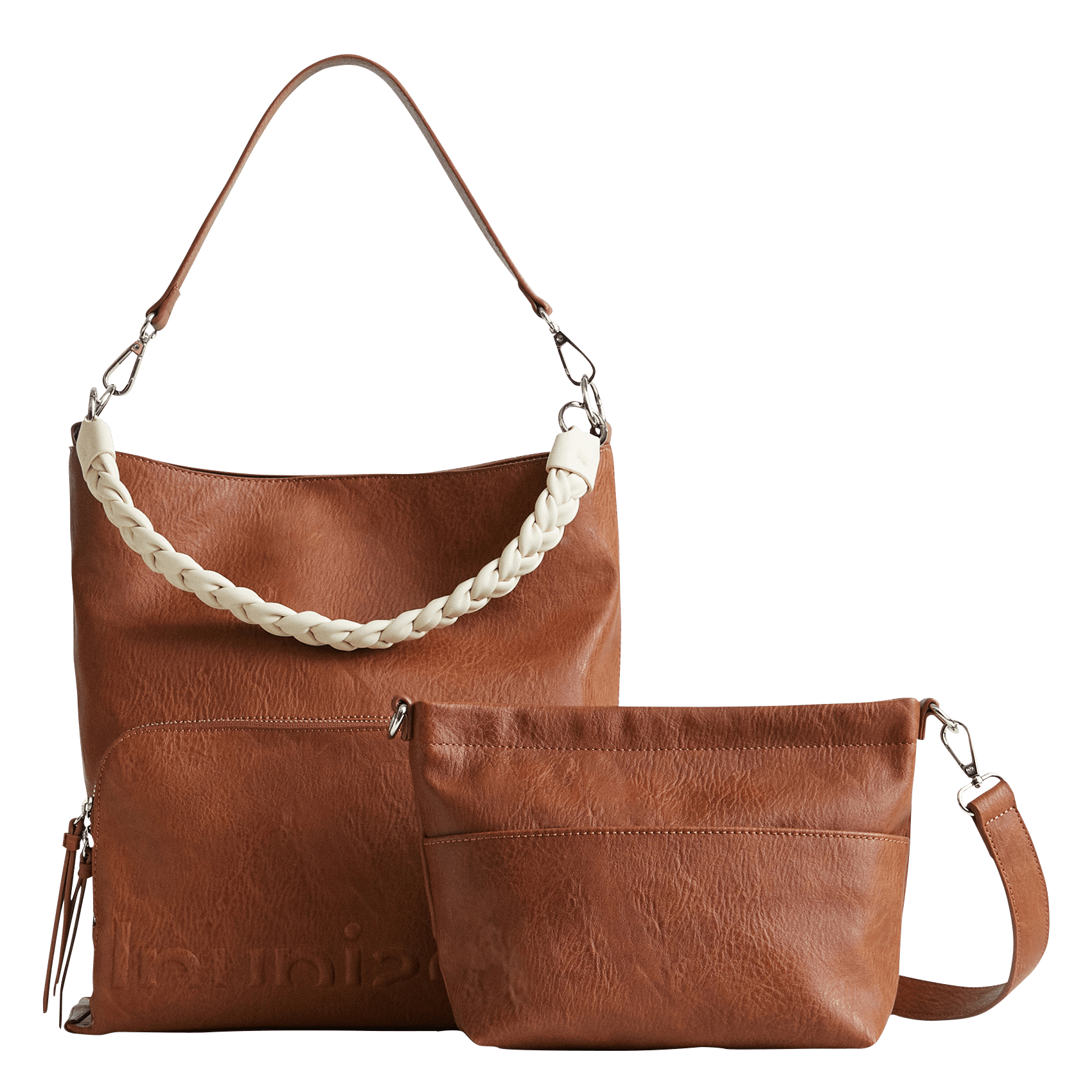 Bolso Al Hombro Marron Desigual - Mujer | Place des Tendances