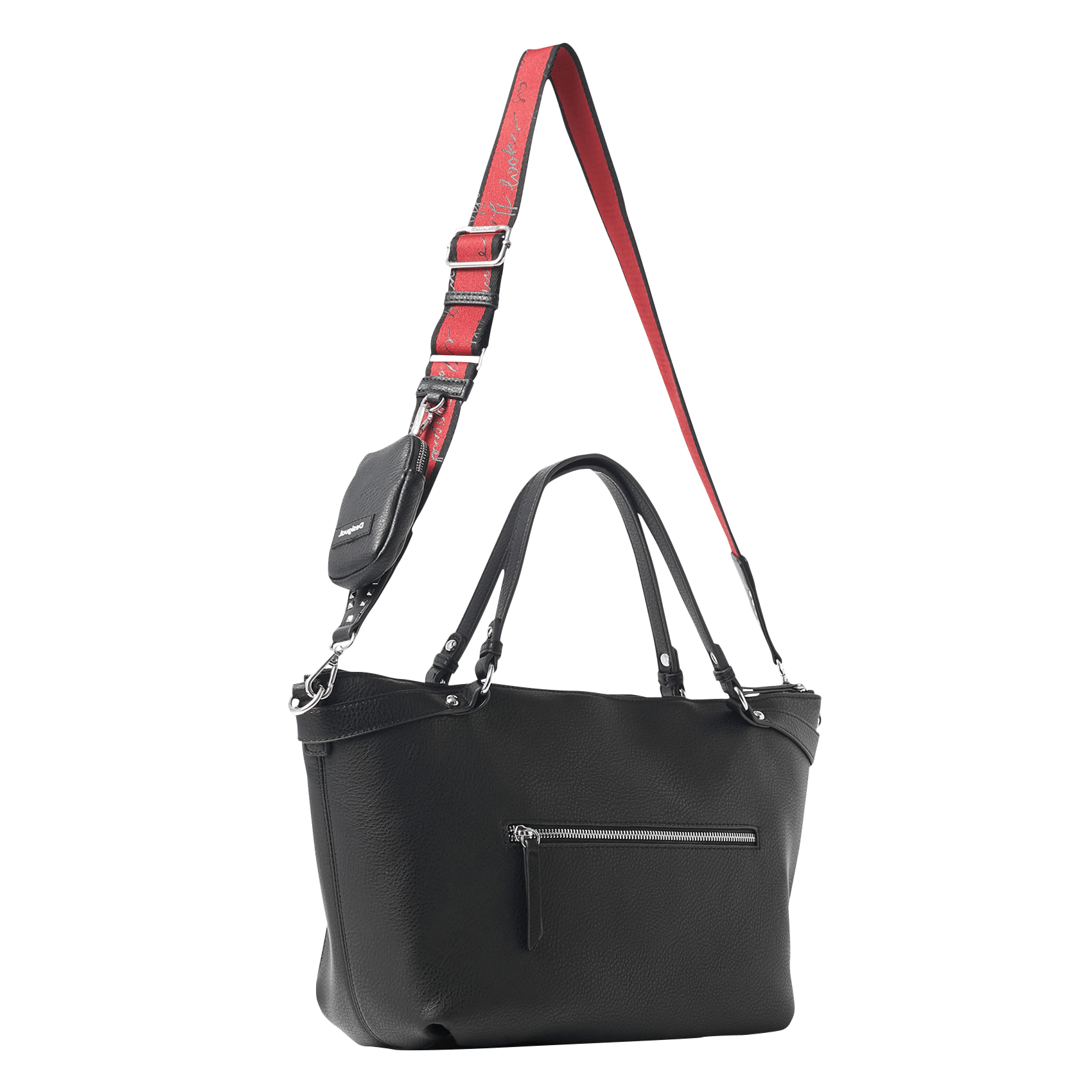 Bolso Shopper Con Cremallera Noir Desigual - Mujer | Place des Tendances