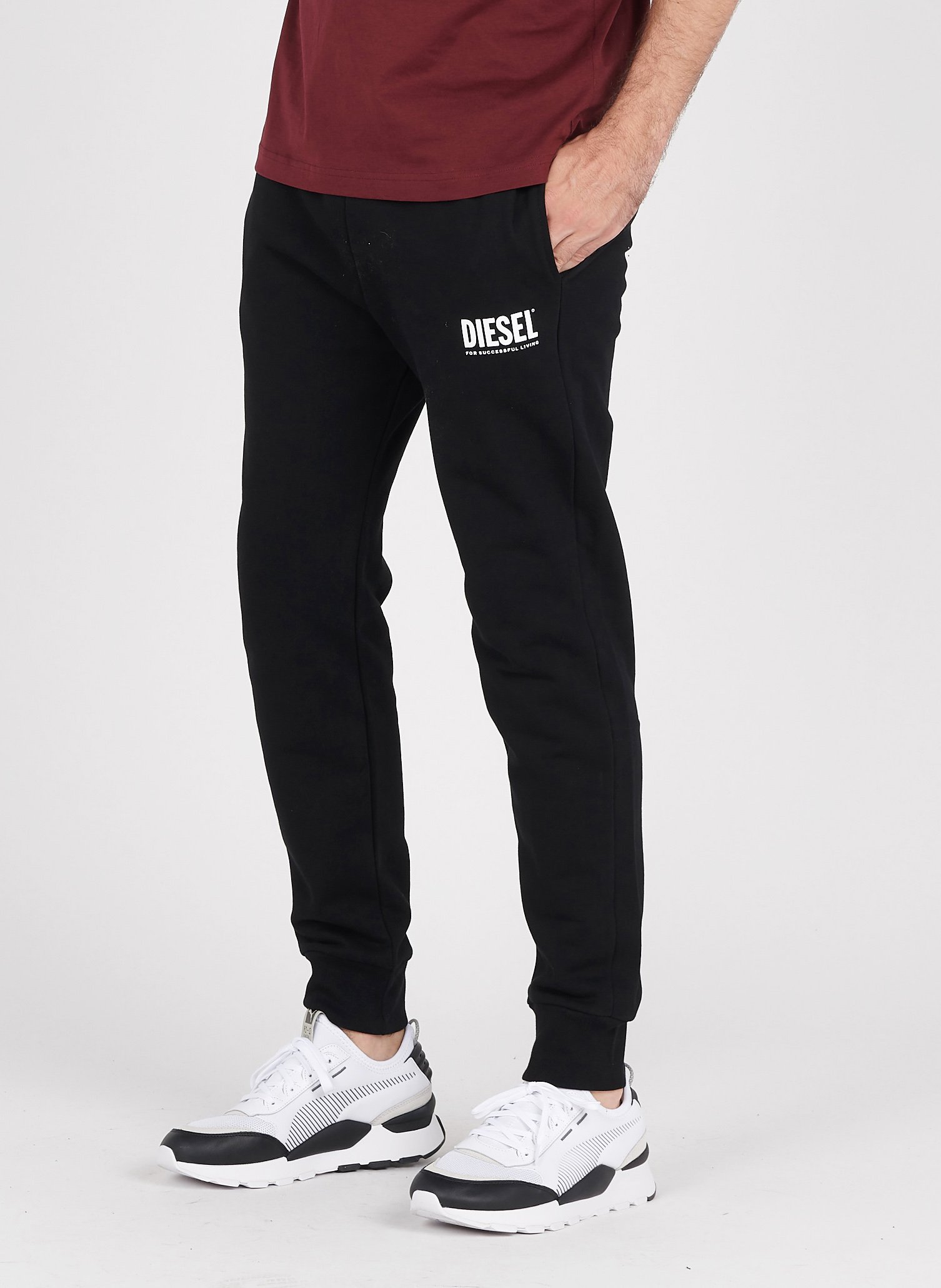 Pantalón De Jogging De Felpa 001 - Black Diesel - Hombre | Place des  Tendances