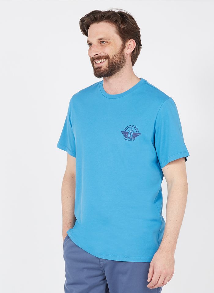 DOCKERS Camiseta recta de algodón en azul
