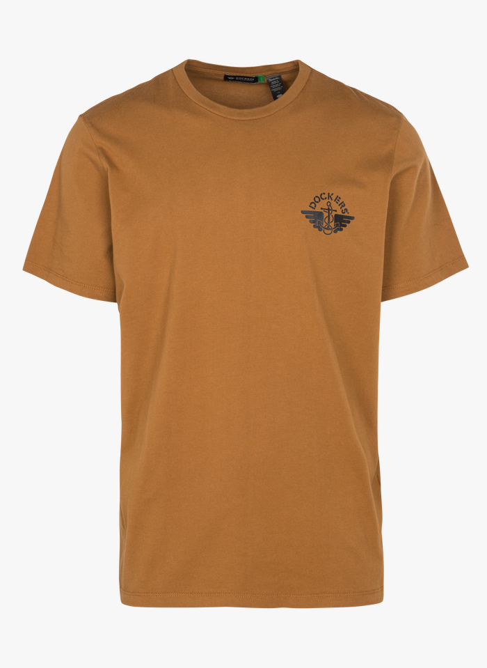 DOCKERS Camiseta regular fit de algodón con cuello redondo en marron