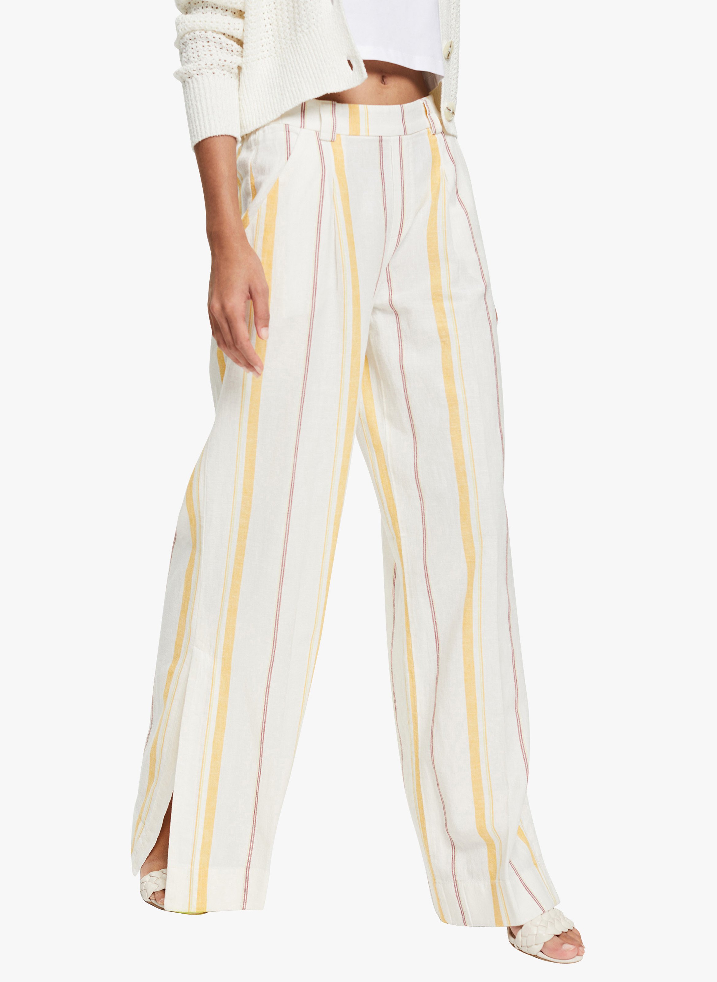 Pantalón ancho de rayas azul y blanco de Morethanangels - Comprar Online