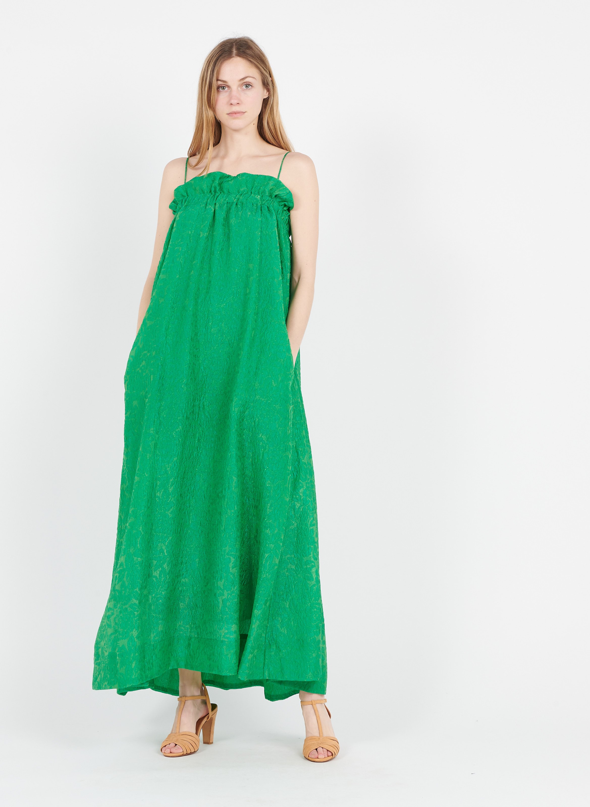 Vestidos flores de Largos para Mujer en color verde | FASHIOLA.es