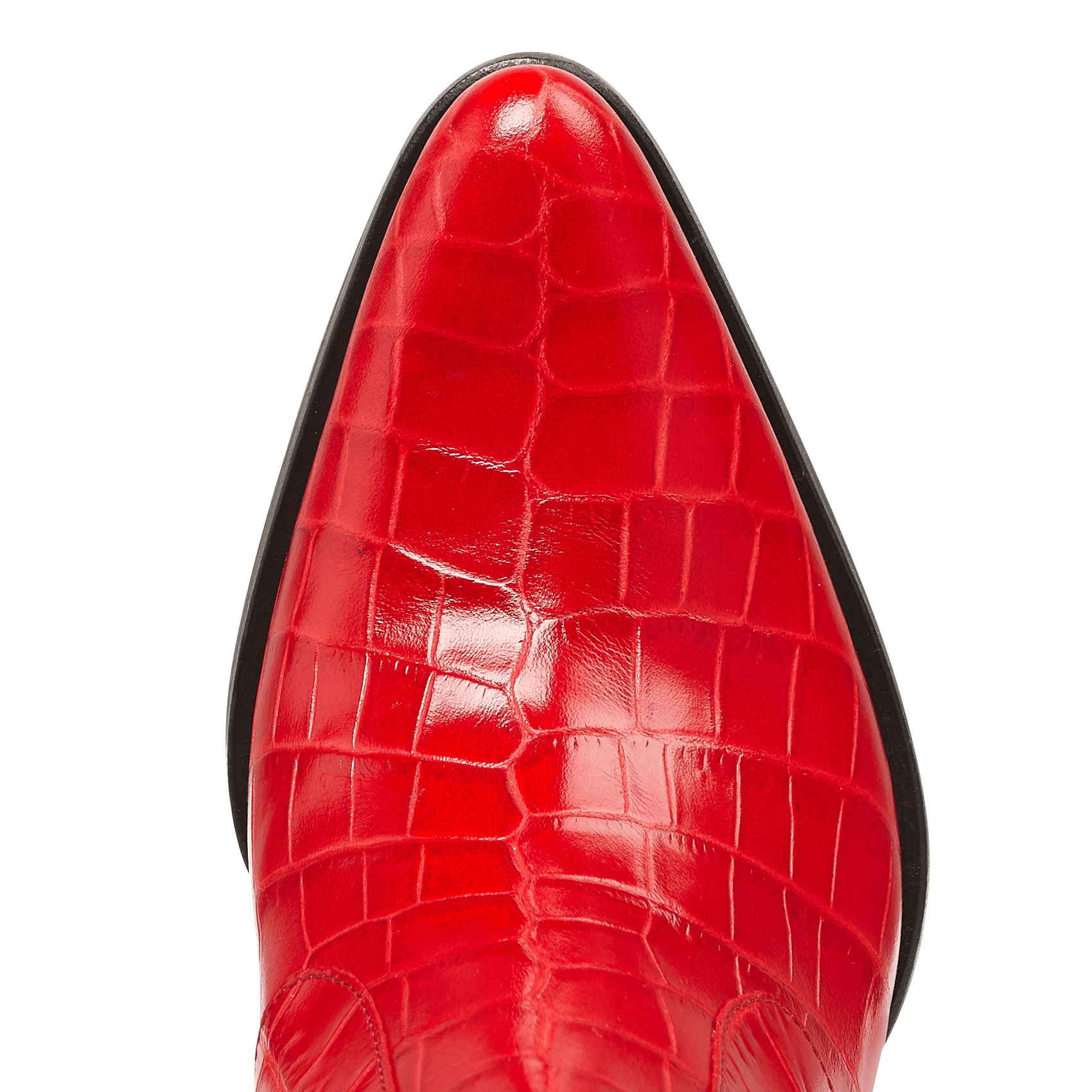 Botines De Piel Imitación Cocodrilo Con Tacón Rouge Fl Free Lance - Mujer |  Place des Tendances