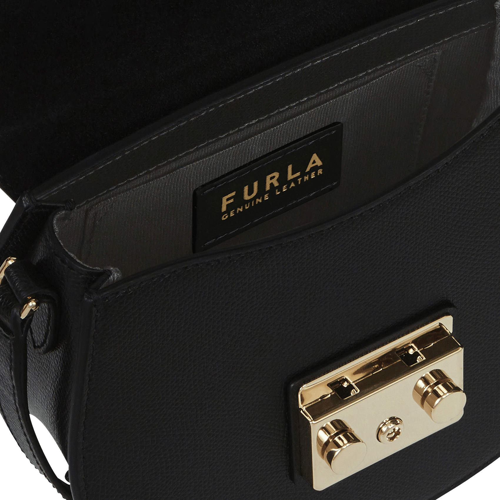 Bolso Bandolera De Piel Nero Furla - Mujer | Place des Tendances