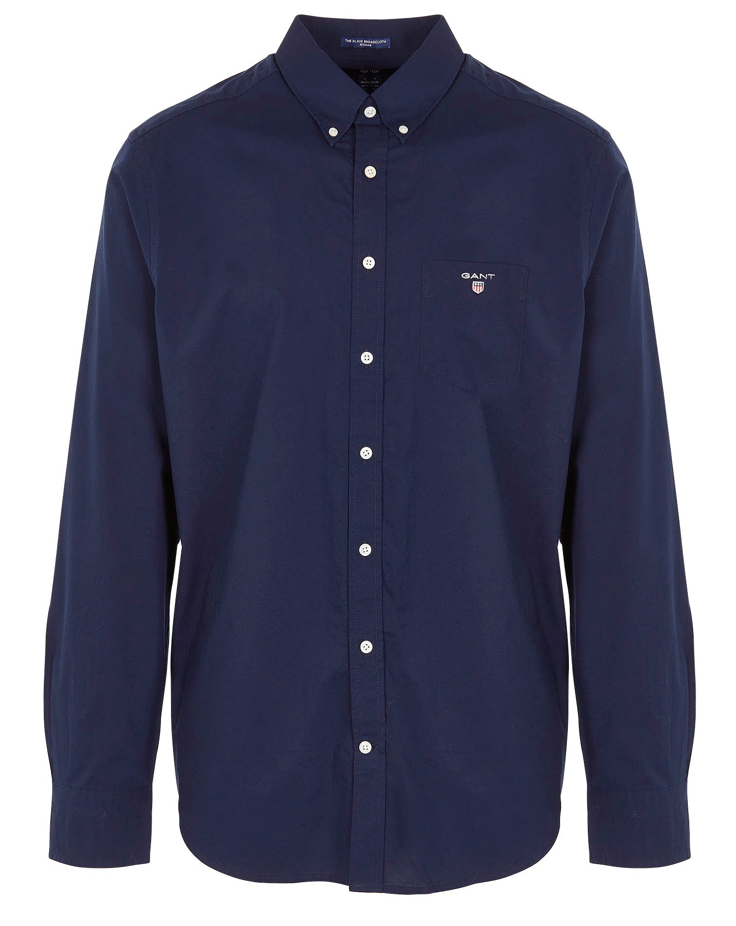 Camisa Regular Fit De Algodón Con Americano Marine Gant - Hombre des Tendances