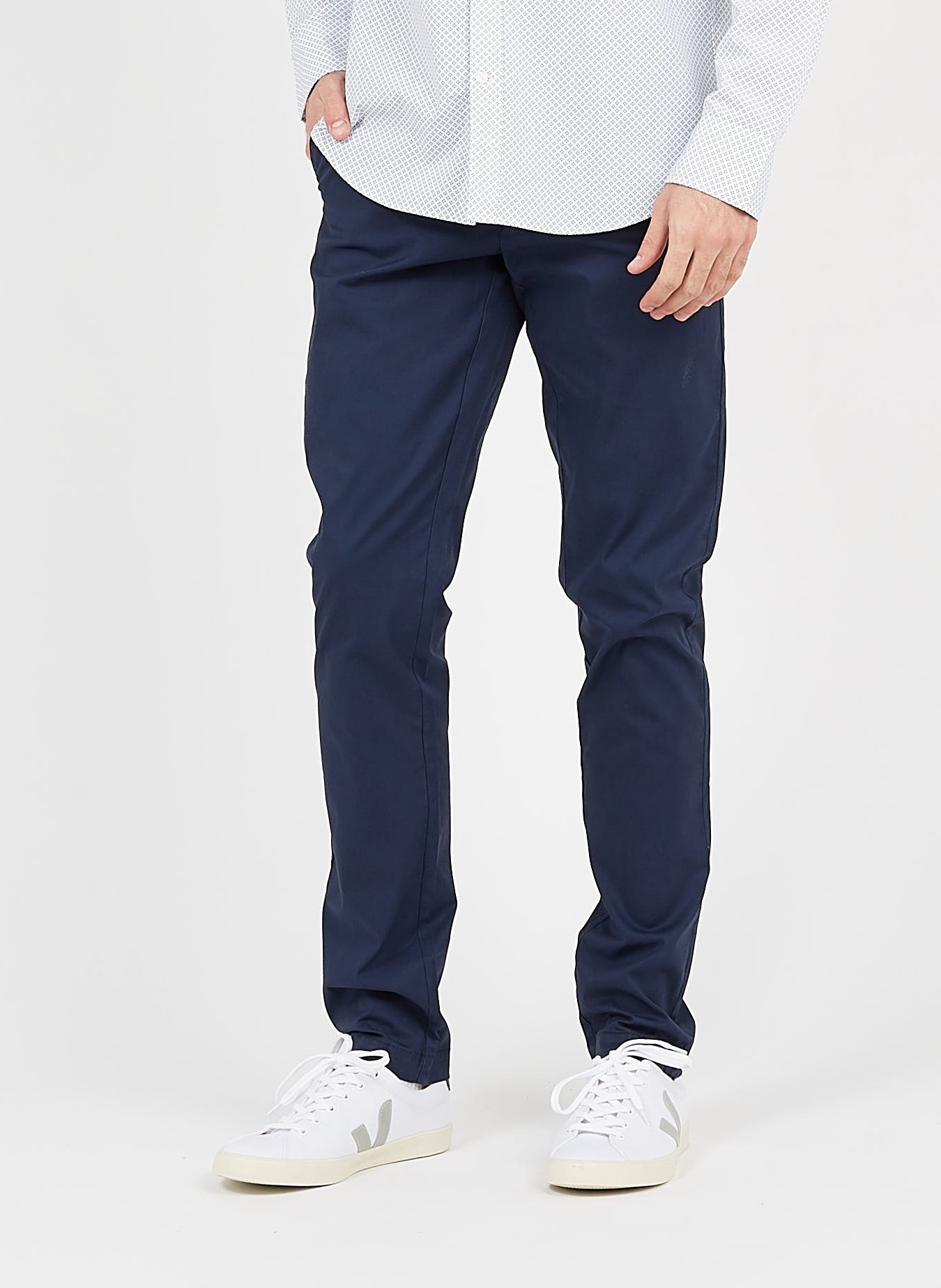 Pantalón Chino Recto De Algodón Elástico Marine Gant - Hombre | Place des  Tendances