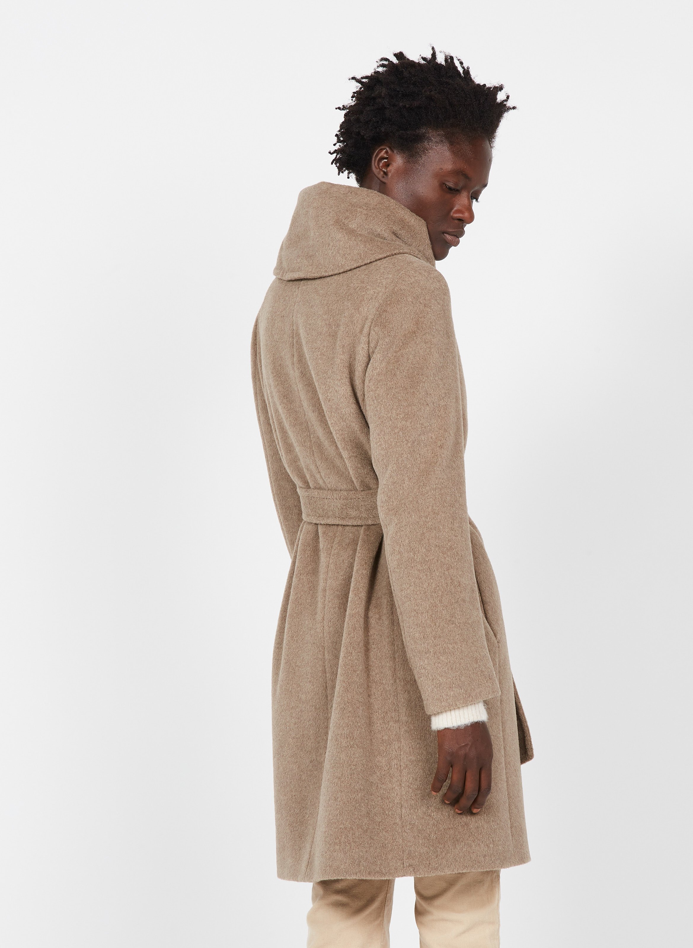 Con Cuello Ancho Y Cinturón Camel Gerard Darel - Mujer Place