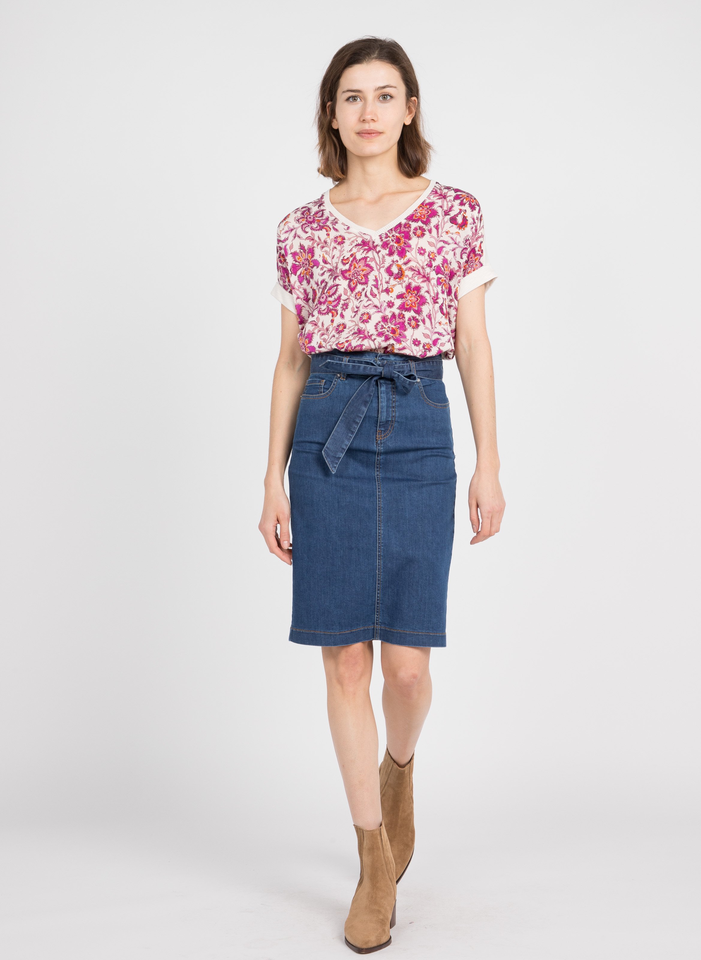 Falda Vaquera Con Cinturón Extraíble Jeans Gerard Darel - Mujer | Place des  Tendances