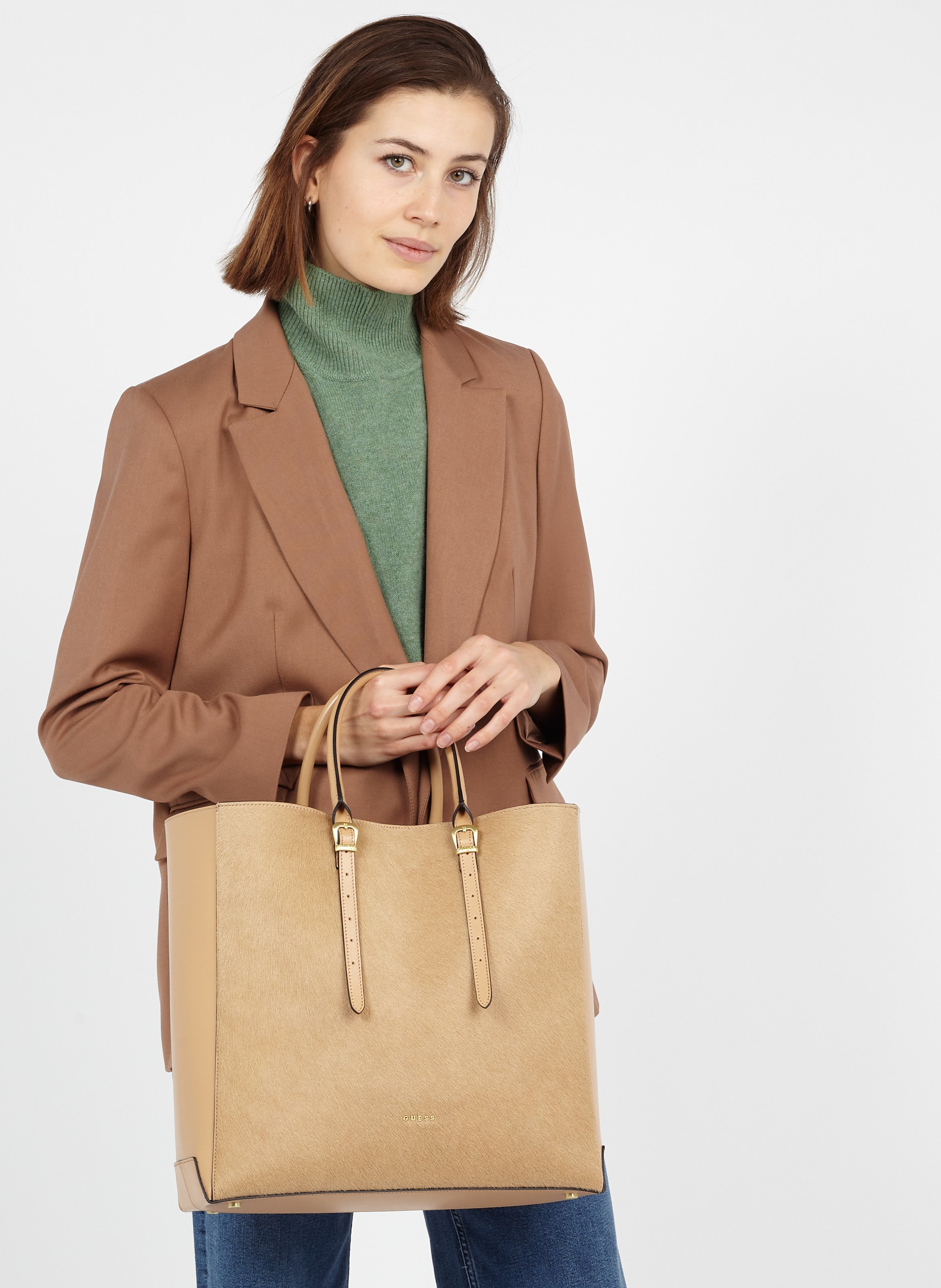 Bolso Bombonera Beige Guess - Mujer | Place des Tendances