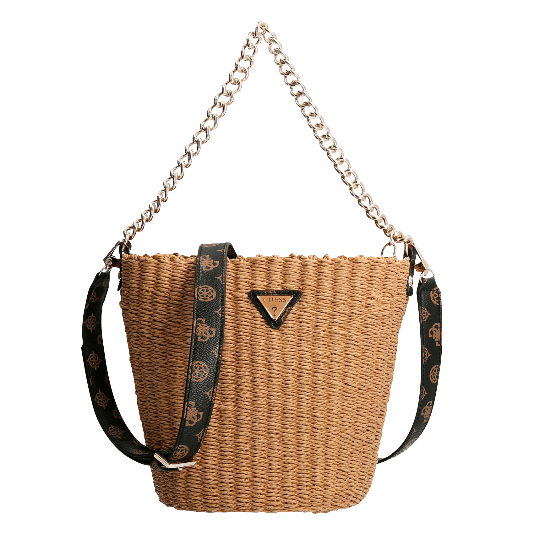Minibolso Bombonera De Rafia Lilica Brown Logo Guess - Mujer | Place des  Tendances