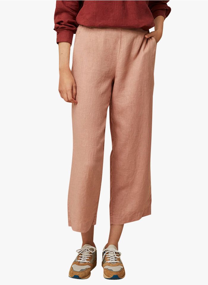HARRIS WILSON Pantalón ancho de lino en rosa