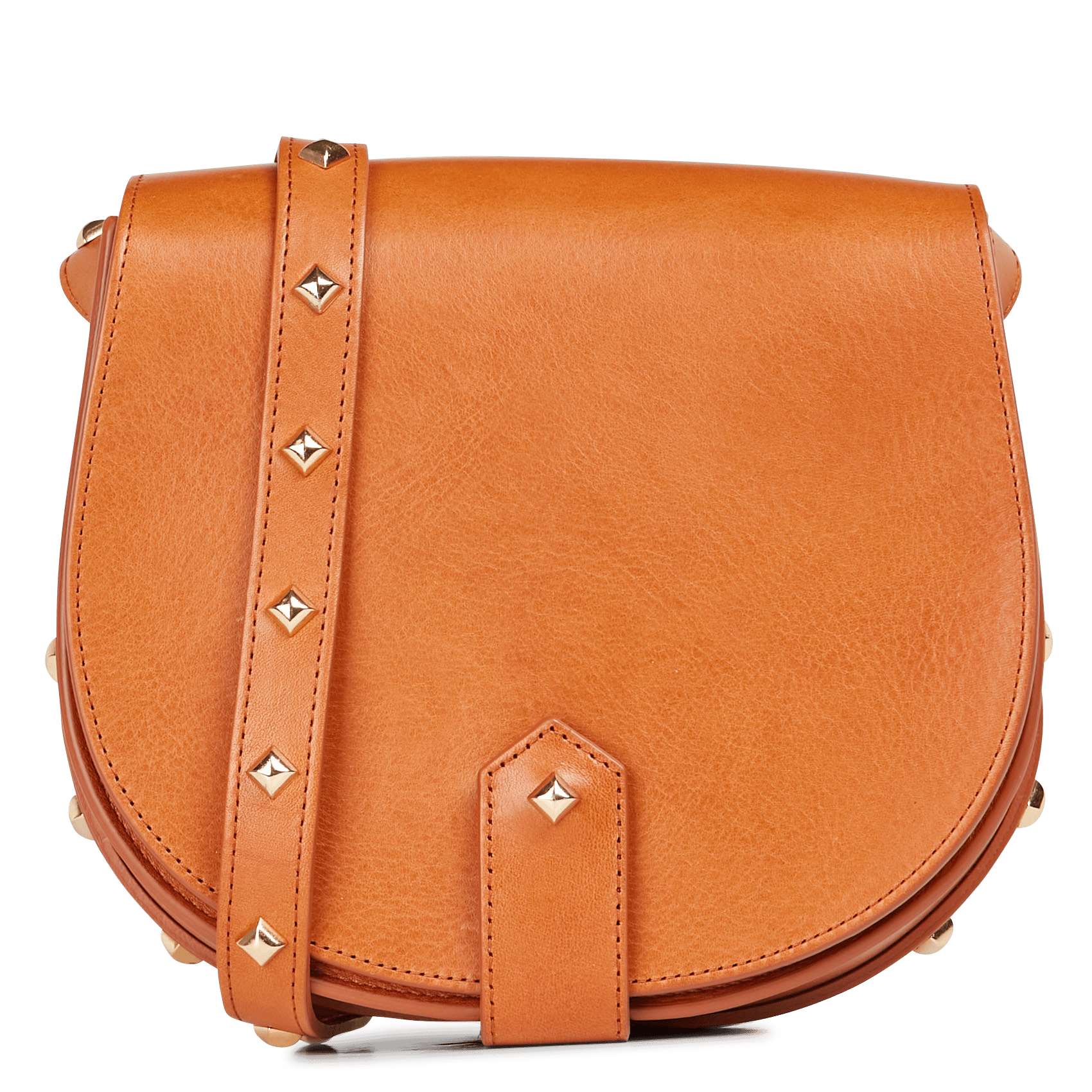 Bolso Bandolera De Piel Con Tachuelas Camel Herbert Frere Soeur - Mujer |  Place des Tendances