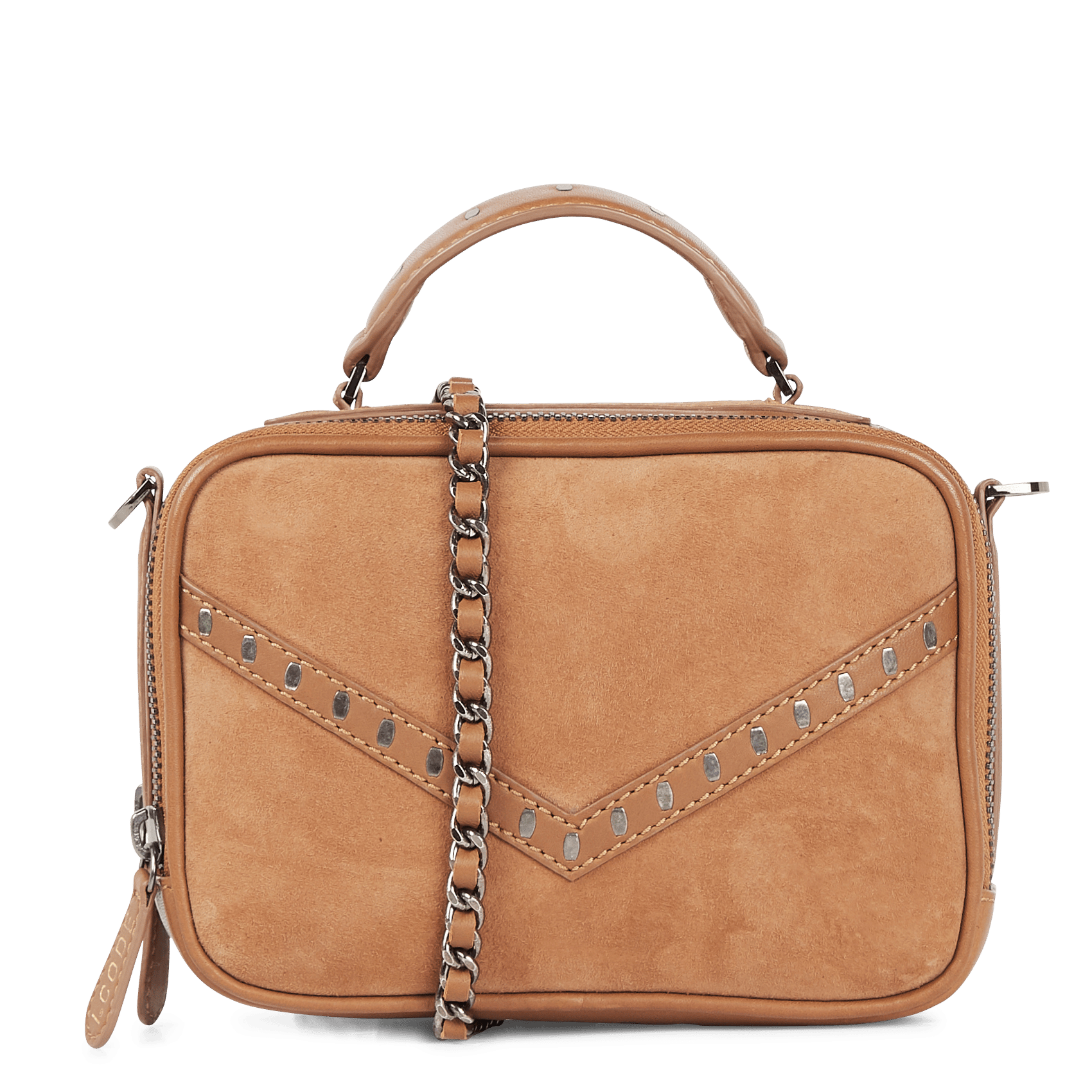 Bolso De Piel Con Cadena Marron I Code - Mujer | Place des Tendances