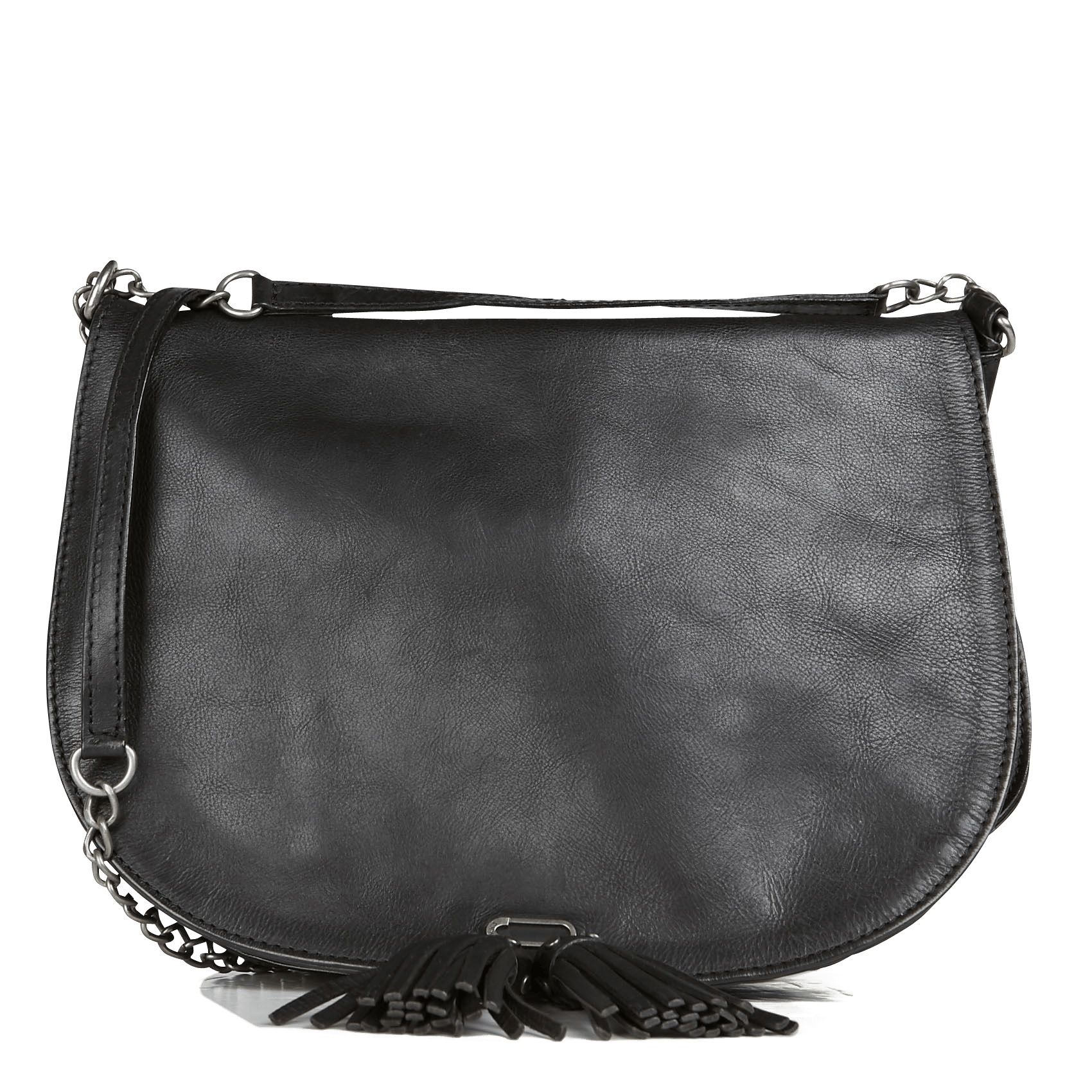 Bolso Bandolera De Piel Noir Ikks - Mujer | Place des Tendances