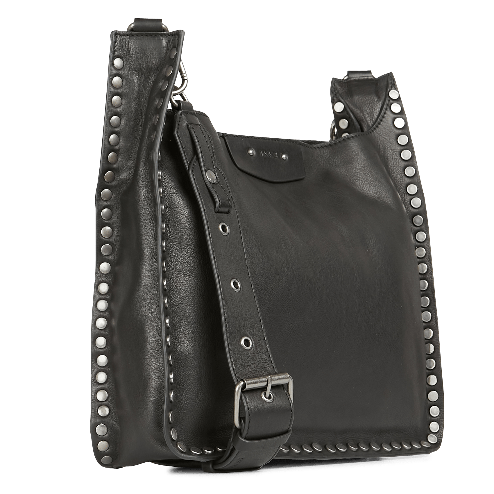 Bolso De Piel Con Tachuelas Noir Ikks - Mujer | Place des Tendances