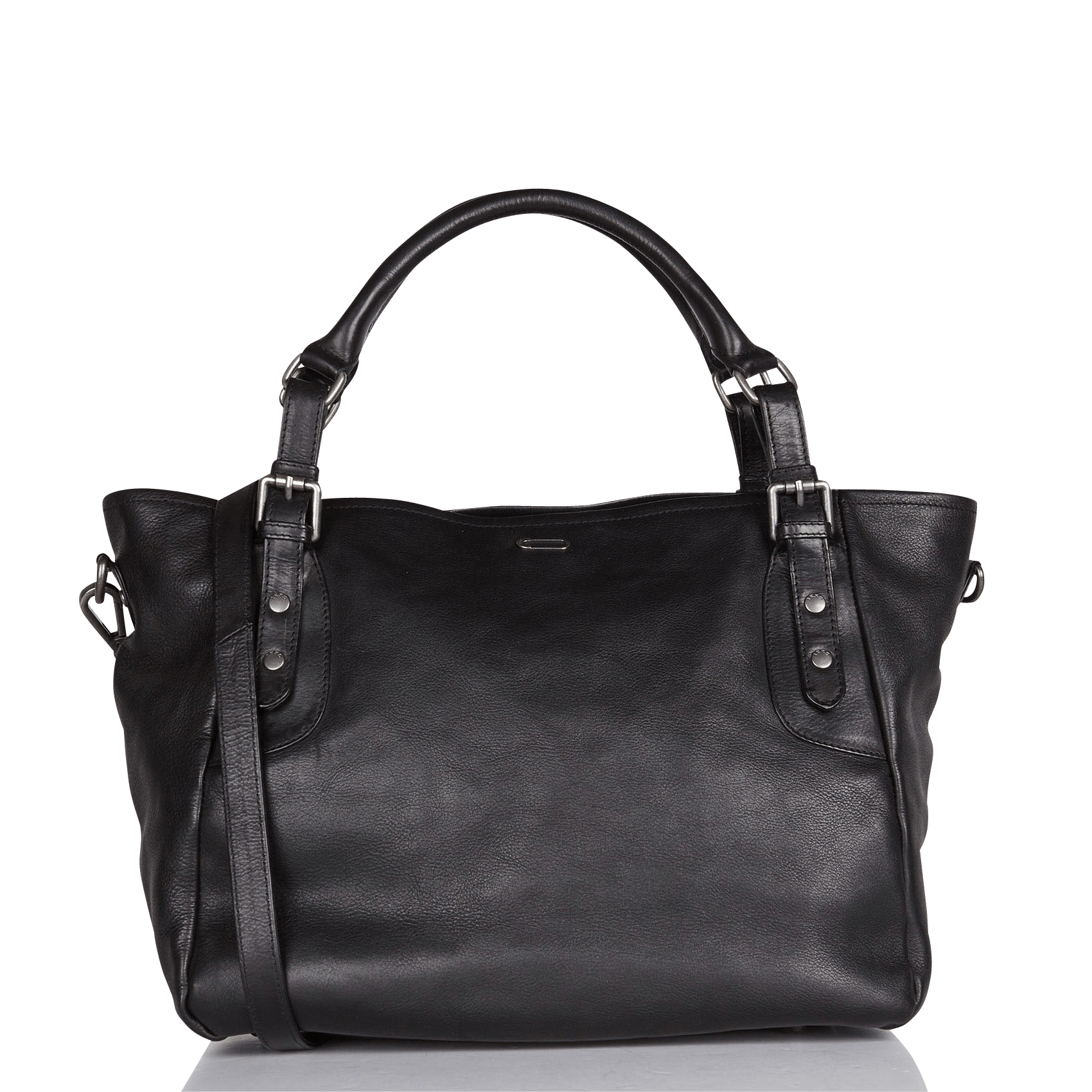 Bolso Shopping De Piel Con Cremallera Noir Ikks - Mujer | Place des  Tendances