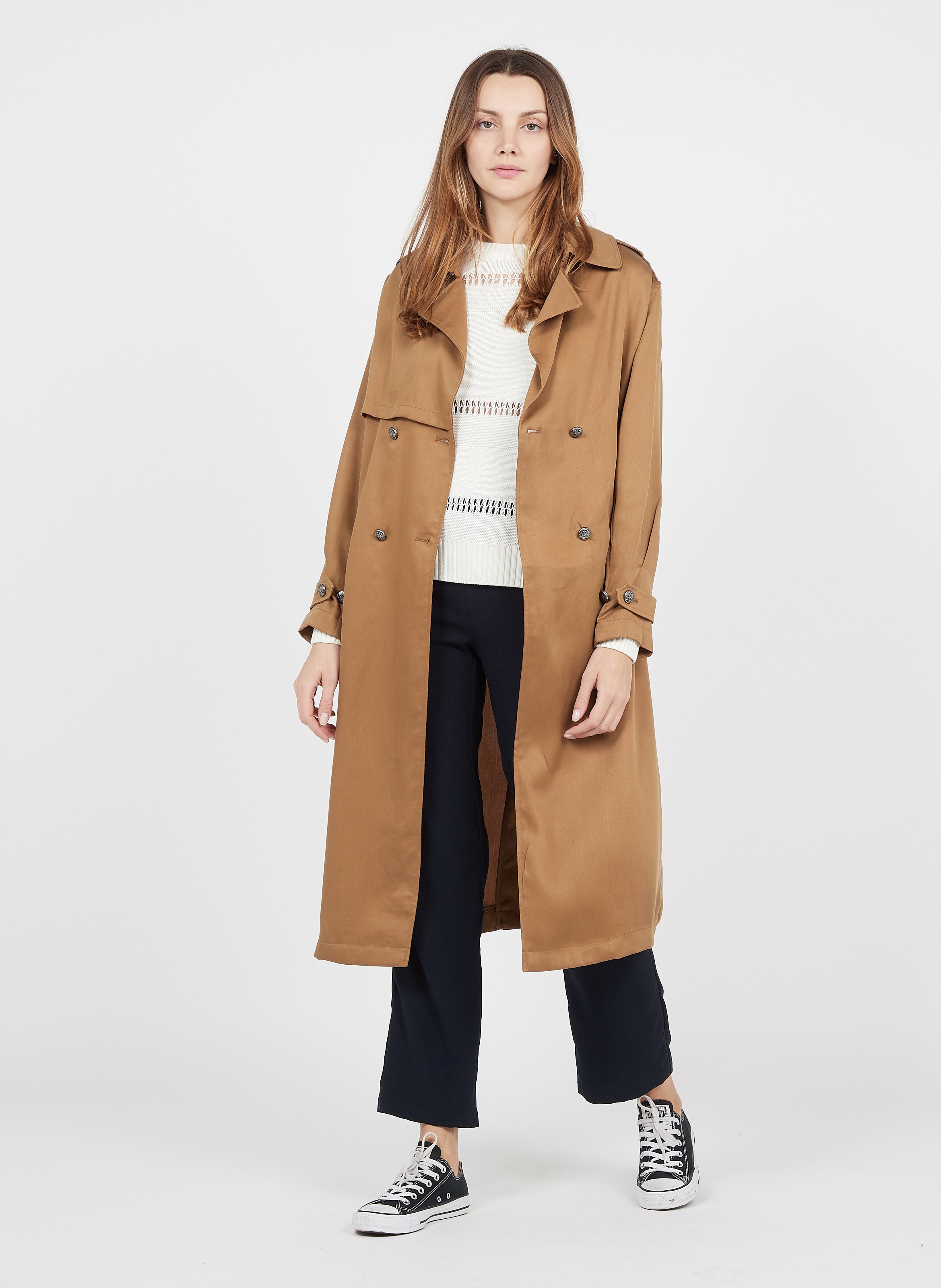 Compra Las Mujeres Viajan Gabardina Larga Sólido Primavera Delgado Doble De  Pecho Rompevientos Mujer Trench Informal Londres Brit Abrigos De Manga Larga  Chaqueta De Inglaterra Barato | Entrega Rápida Y Calidad 