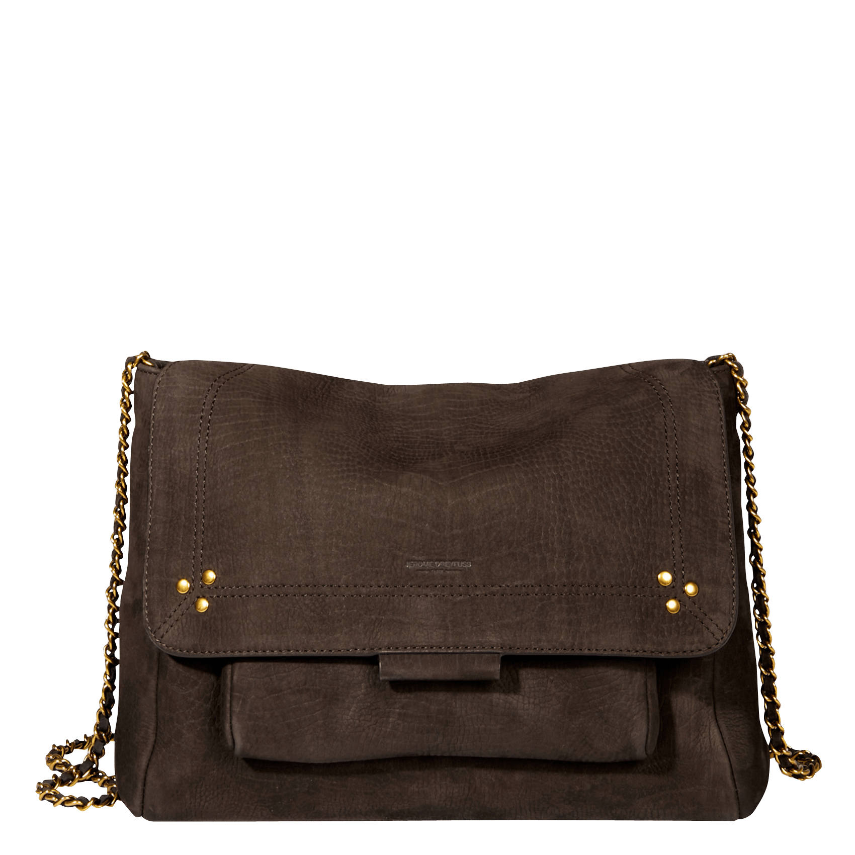 Bolso Bandolera Grande De Piel De Cocodrilo Croco Moka Jerome Dreyfuss -  Mujer | Place des Tendances