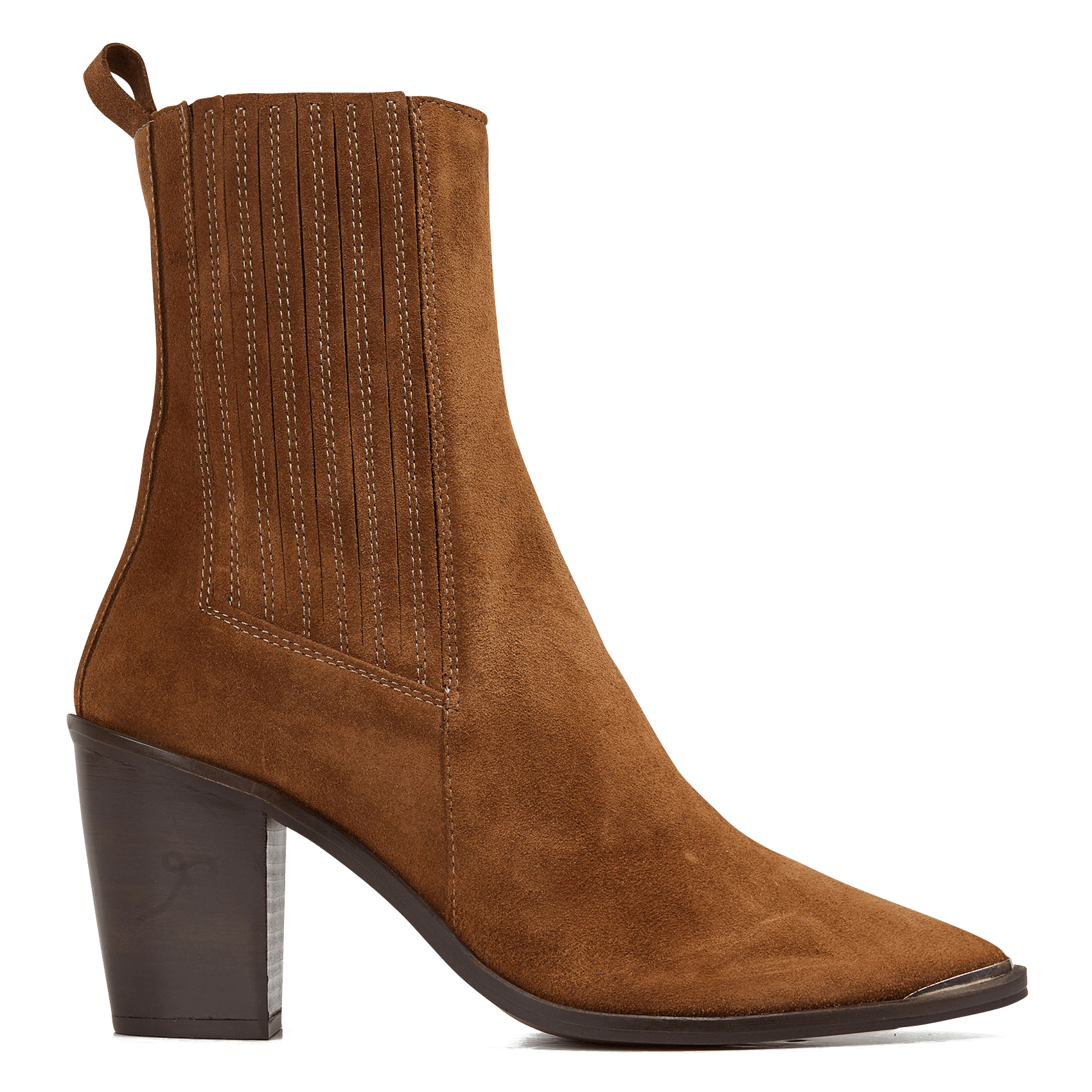 Botines De Piel Acabados En Punta Marron Jonak - Mujer | Place des Tendances