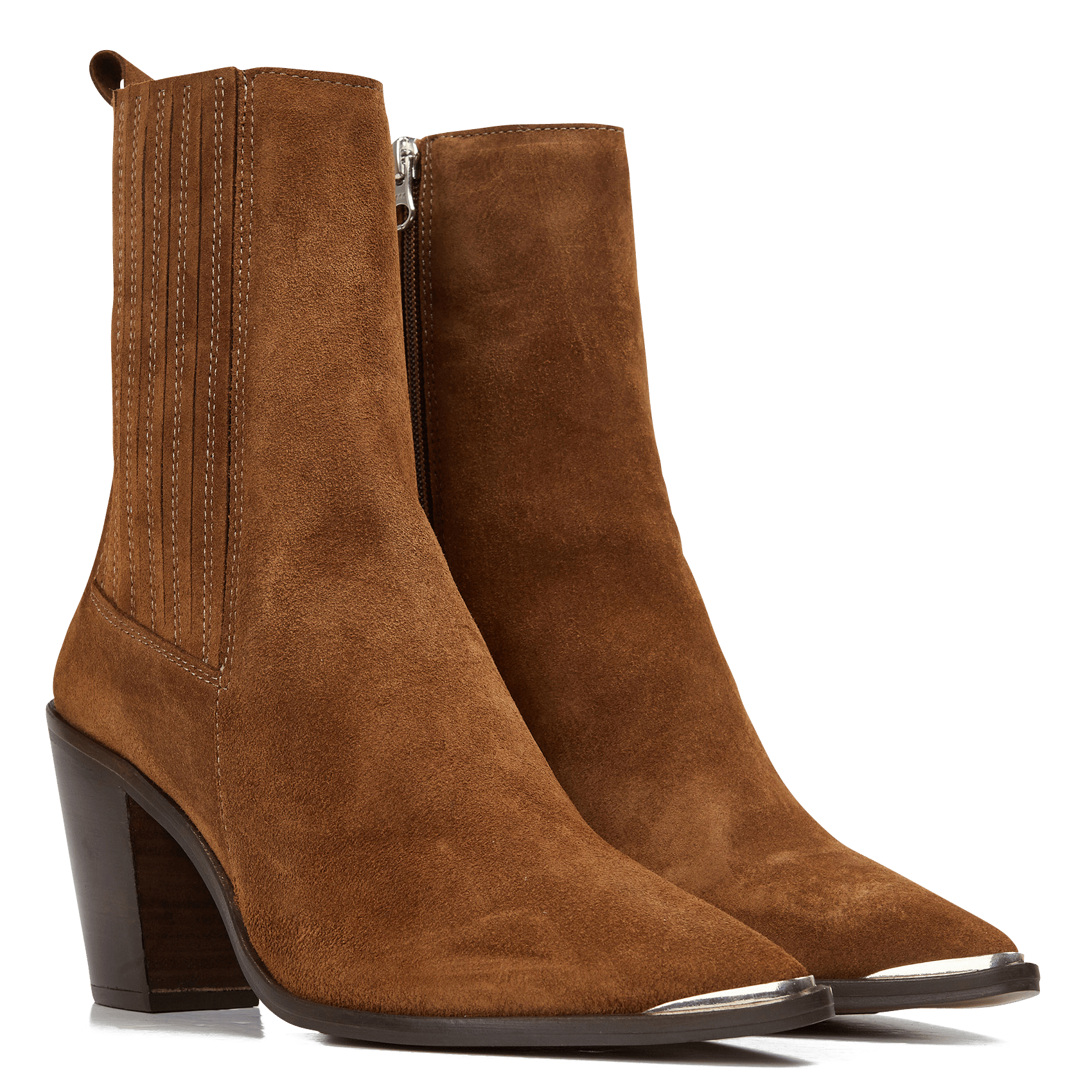 Botines De Piel Acabados En Punta Marron Jonak - Mujer | Place des Tendances