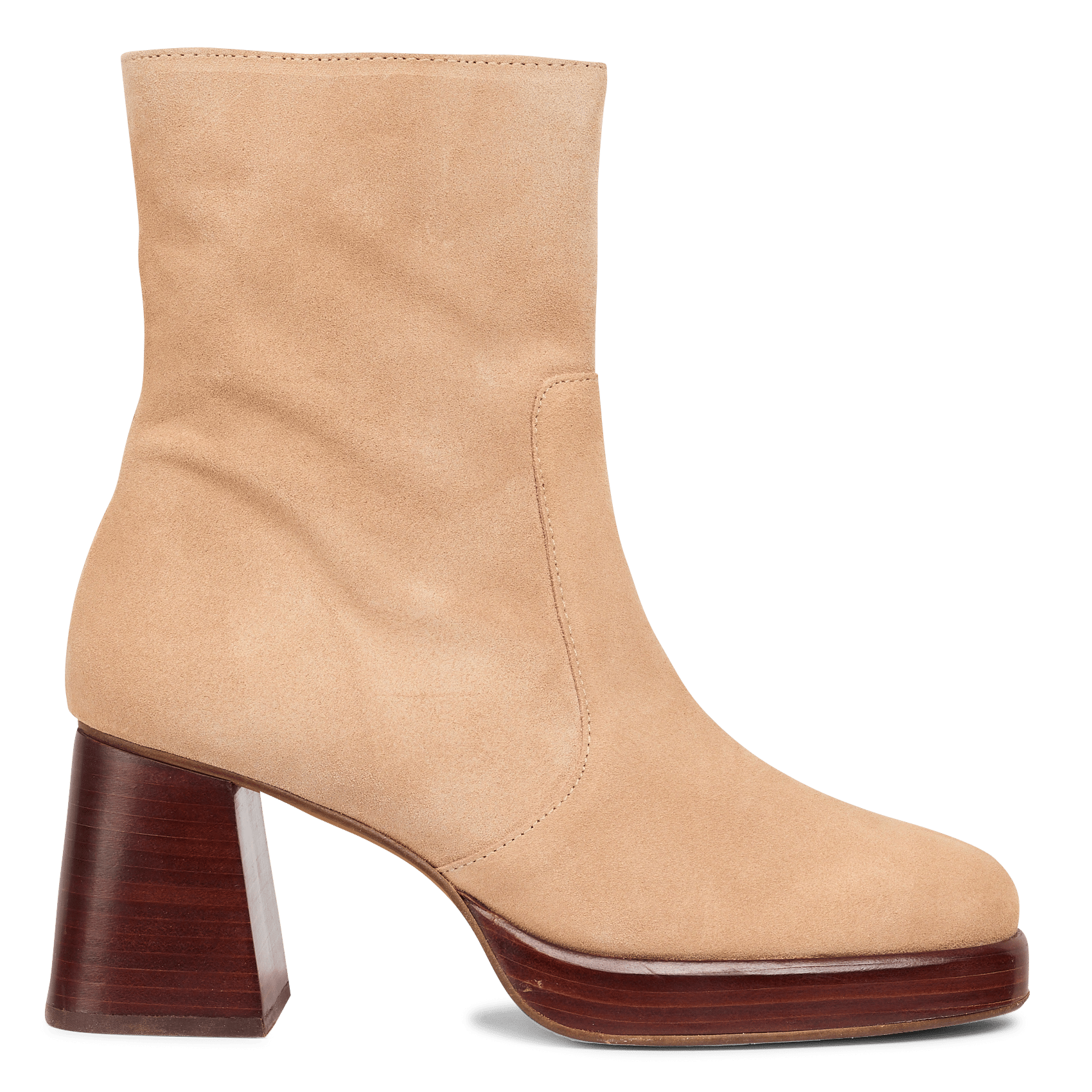 Botines De Piel Con Tacón Alto Y Plataforma Beige Jonak - Mujer | Place des  Tendances