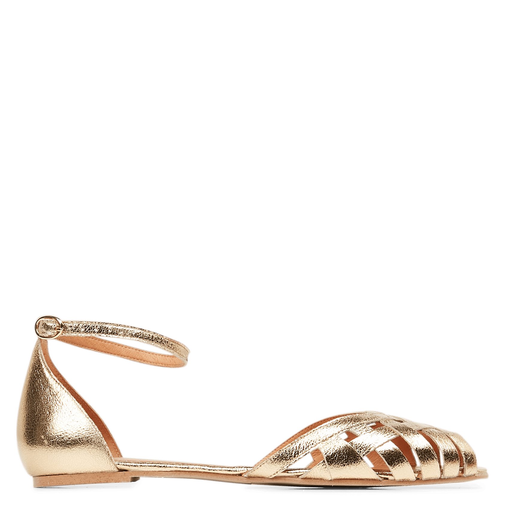 Sandalias Planas De Piel Metalizadas Or Jonak - Mujer | Place des Tendances