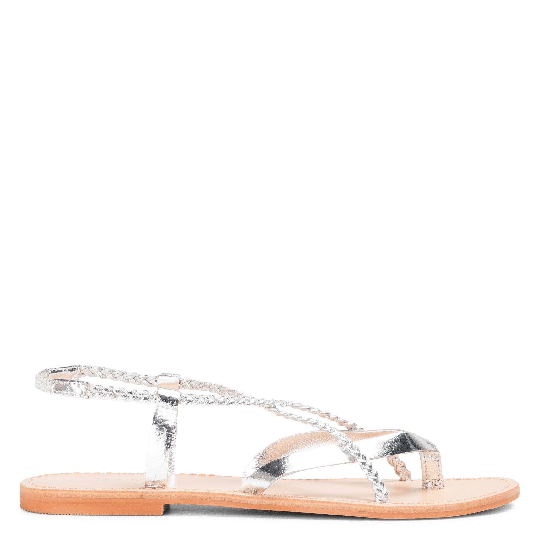 Sandalias Planas De Piel Metalizadas Argent Jonak - Mujer | Place des  Tendances