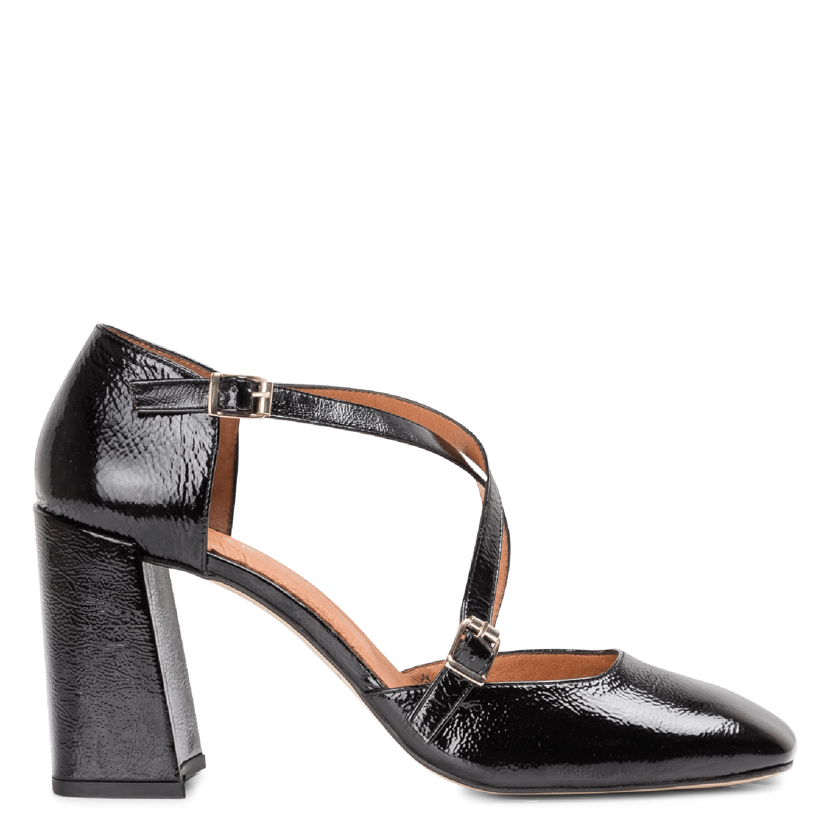 Zapatos Salomé De Charol Plisado Con Cintas Cruzadas Noir Jonak - Mujer |  Place des Tendances