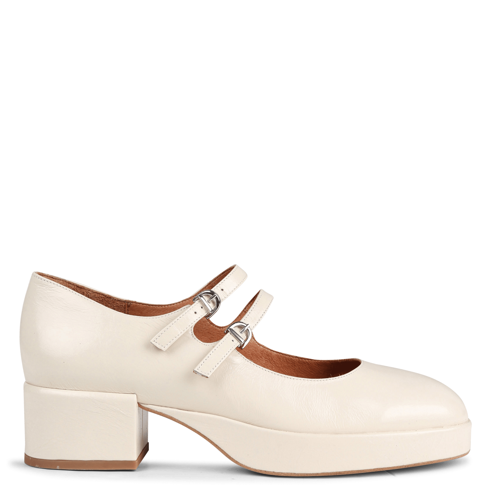 Zapatos Tipo Babies De Charol Con Tacón Ecru Jonak - Mujer | Place des  Tendances