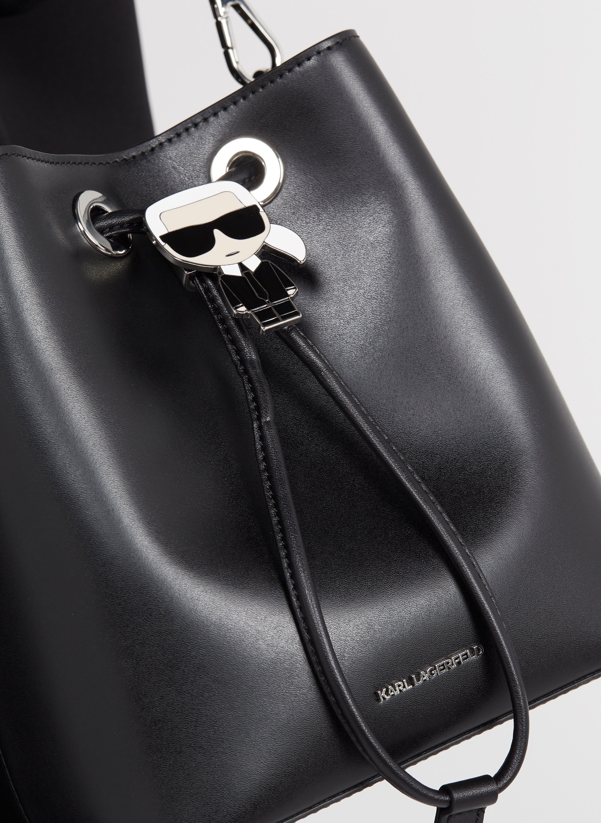 Bolso Bombonera De Piel Black Karl Lagerfeld - Mujer | Place des Tendances