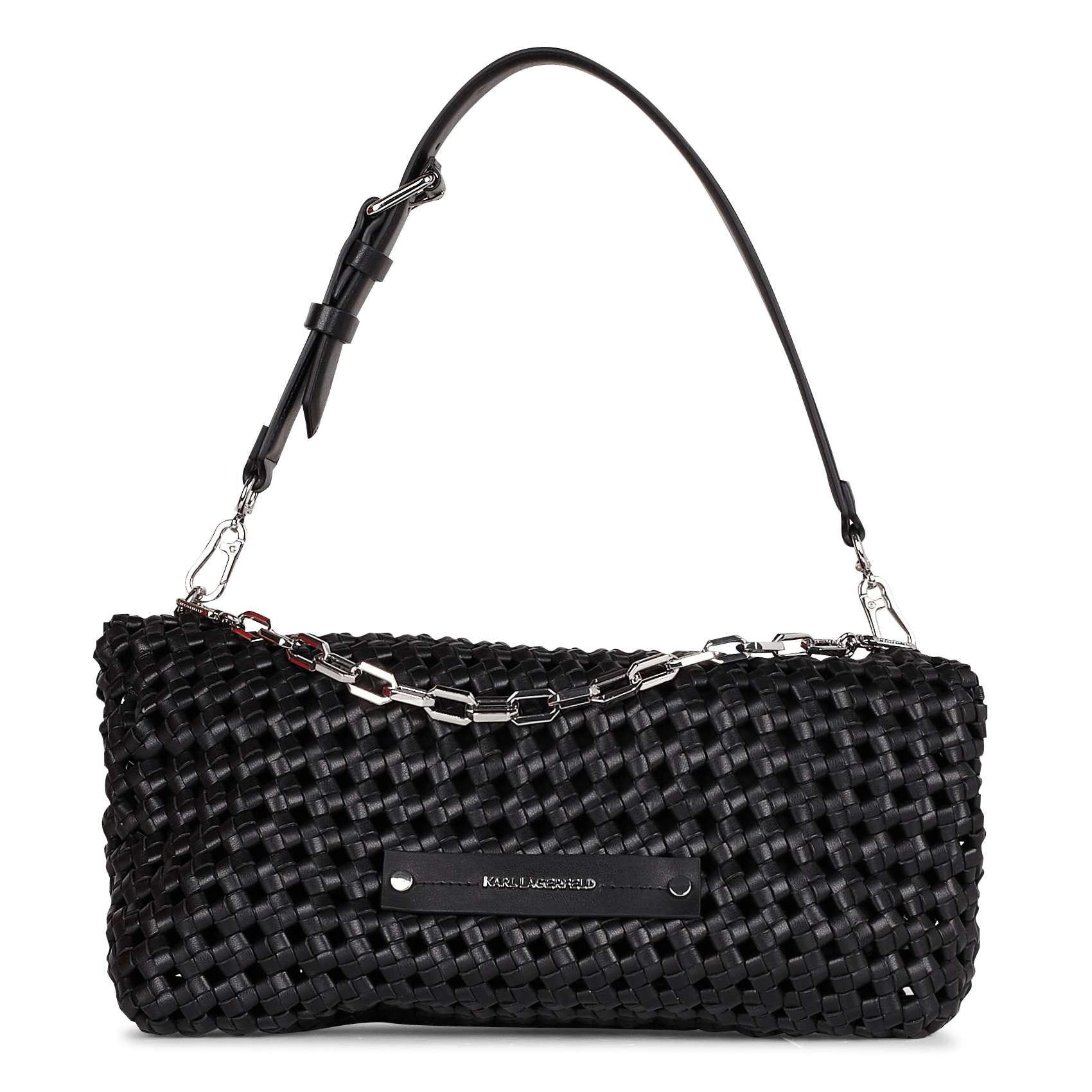 Bolso Shopper Pequeño Plegado Y Trenzado Black Karl Lagerfeld - Mujer |  Place des Tendances