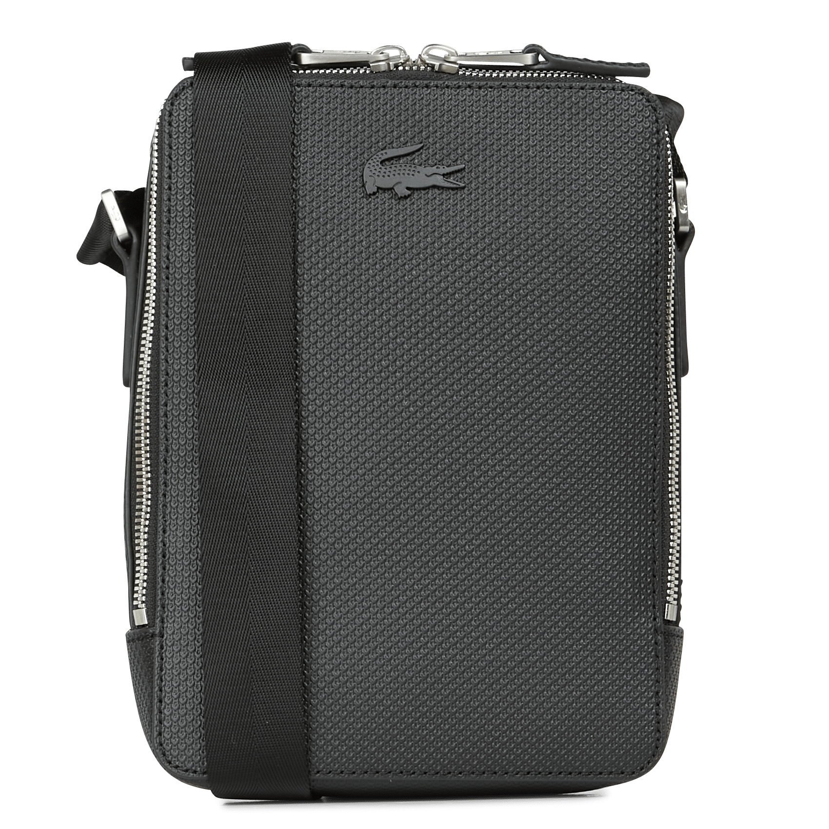 Bolso De Piel Noir Lacoste - Hombre | Place des Tendances