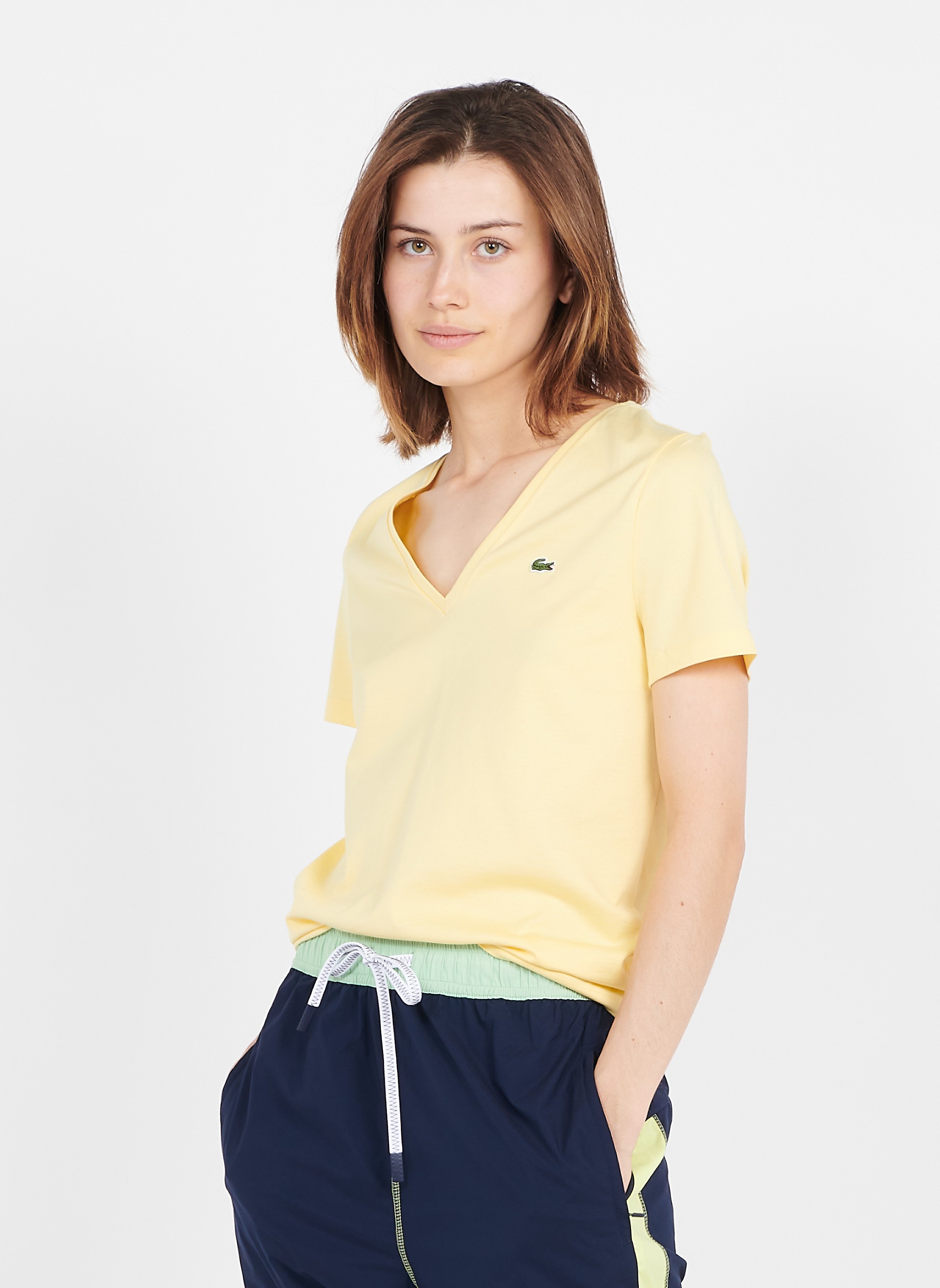 Polos Lacoste Mujer | Polo de mujer Lacoste SPORT Golf de piqué de algodón  stretch Azul Marino / Blanco « Portelamor