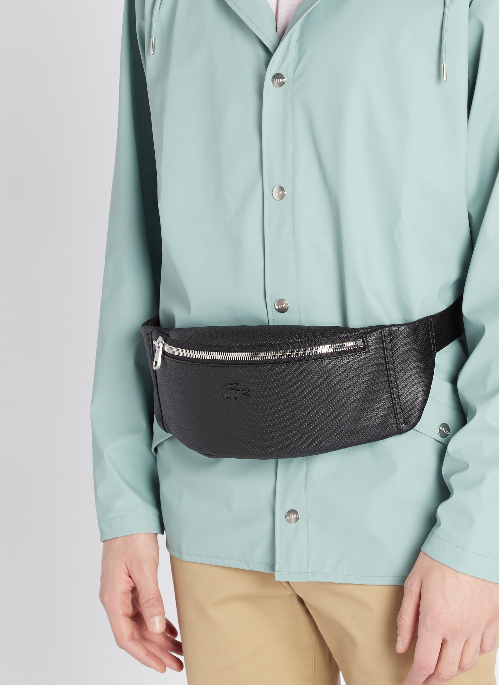 Riñonera De Piel Flexible Noir Lacoste - Hombre | Place des Tendances