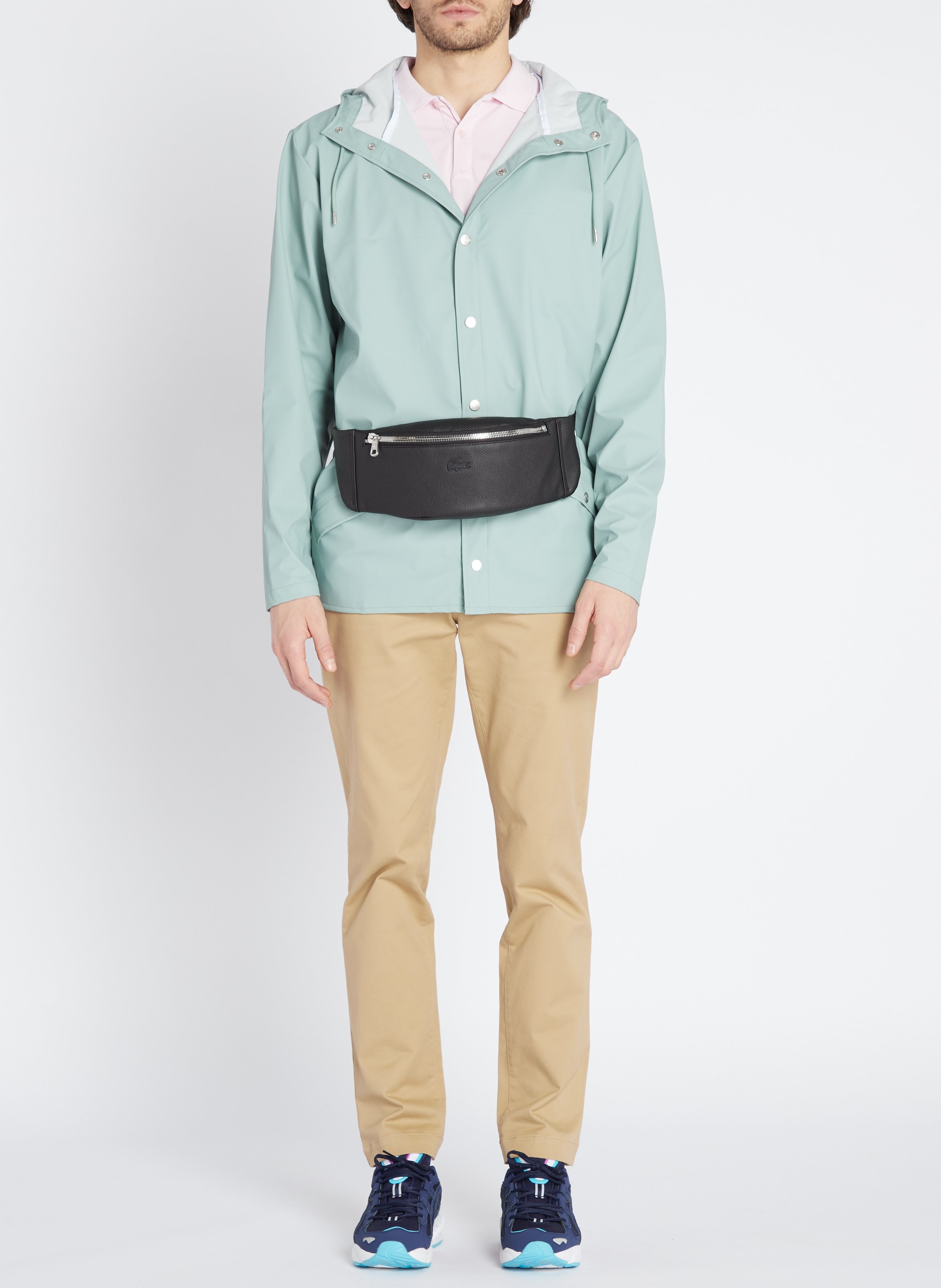 Riñonera De Piel Flexible Noir Lacoste - Hombre | Place des Tendances