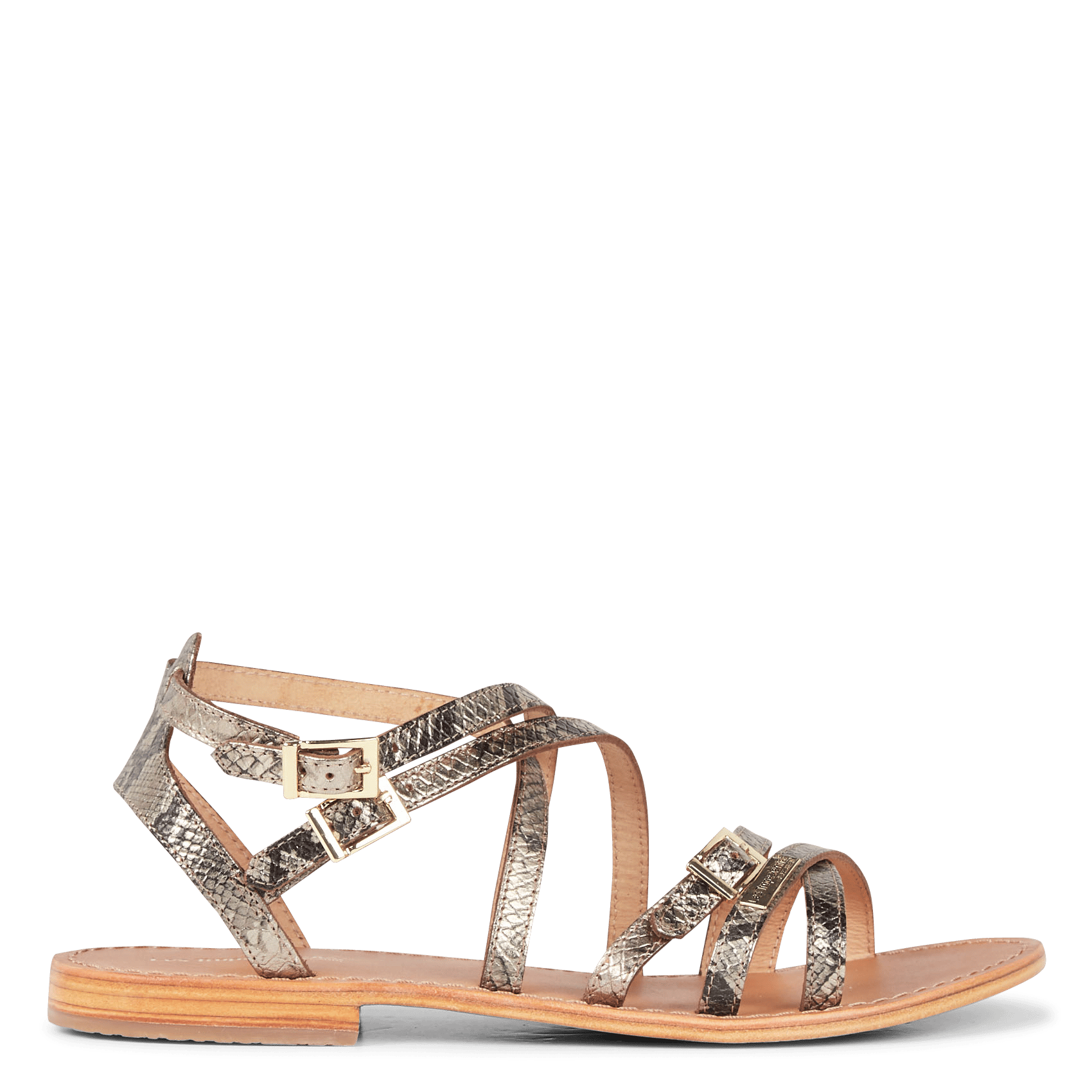 Sandalias planas con tiras print de serpiente Gioseppo Tampa 58910