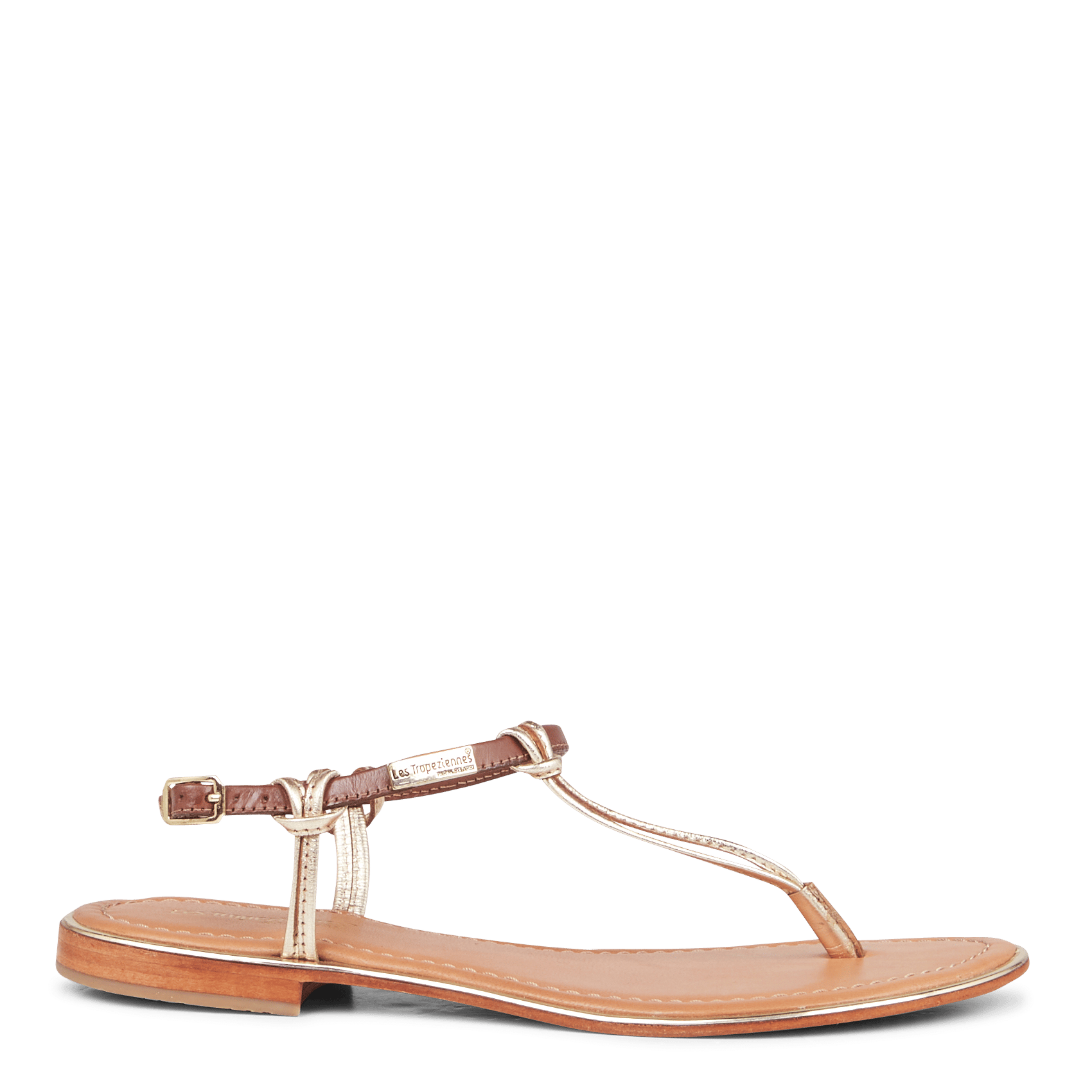 Sandalias Planas De Piel Tan/or Les Tropeziennes - Mujer | Place des  Tendances
