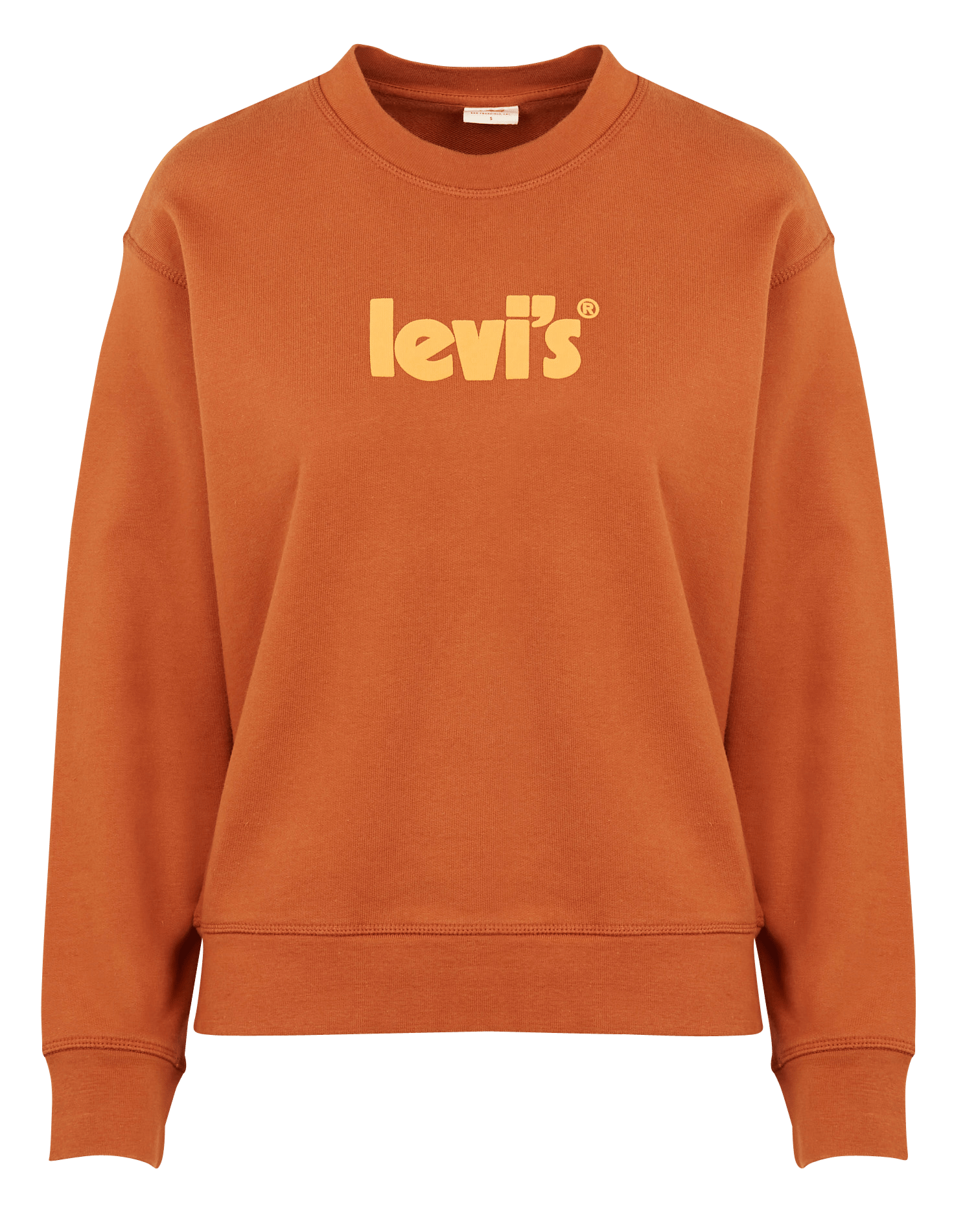 Sudadera Serigrafiada De Algodón Con Cuello Redondo Marron Levi's - Mujer |  Place des Tendances