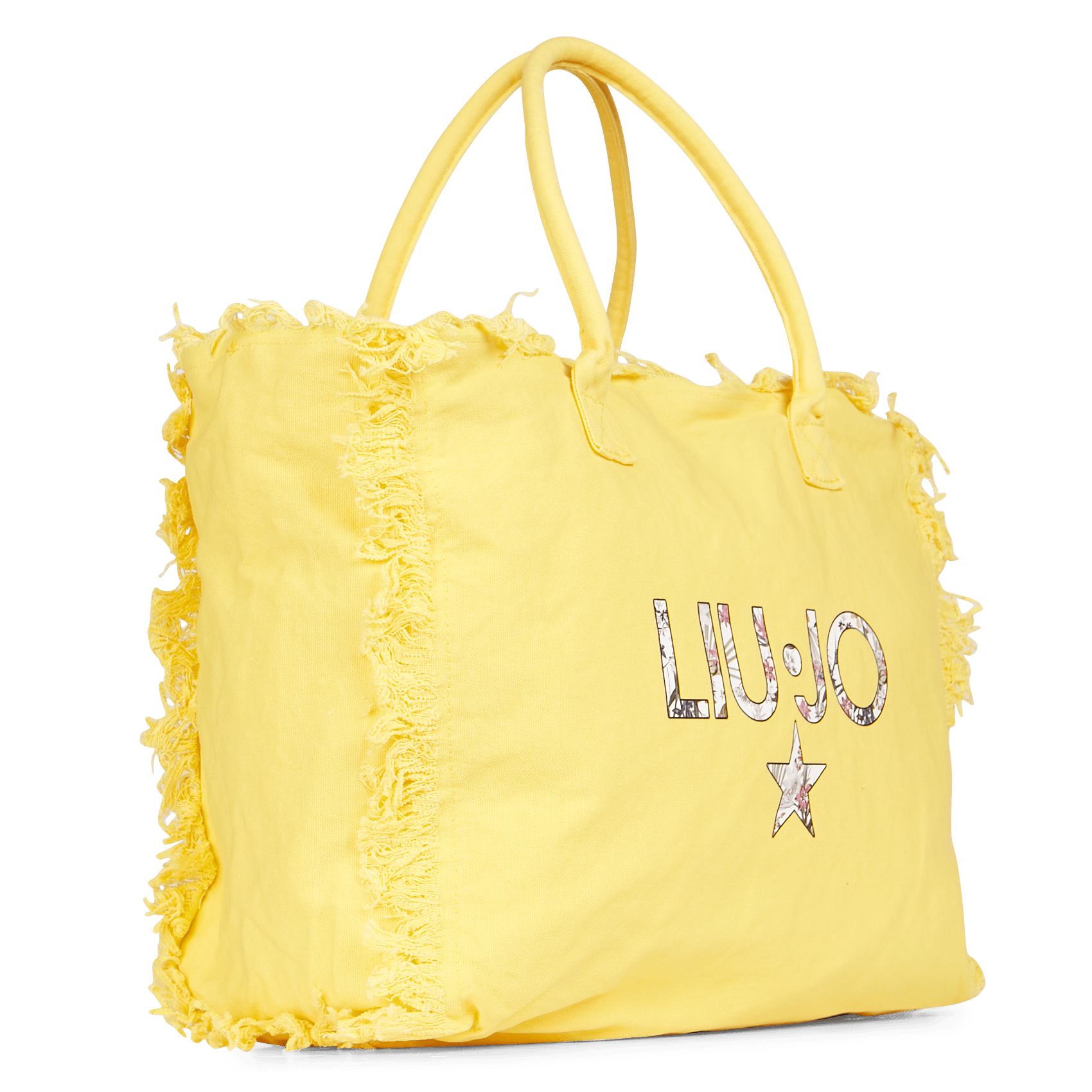 Bolso De Playa De Tela Serigrafiado Giallo Sole/white Ju Liu Jo - Mujer |  Place des Tendances