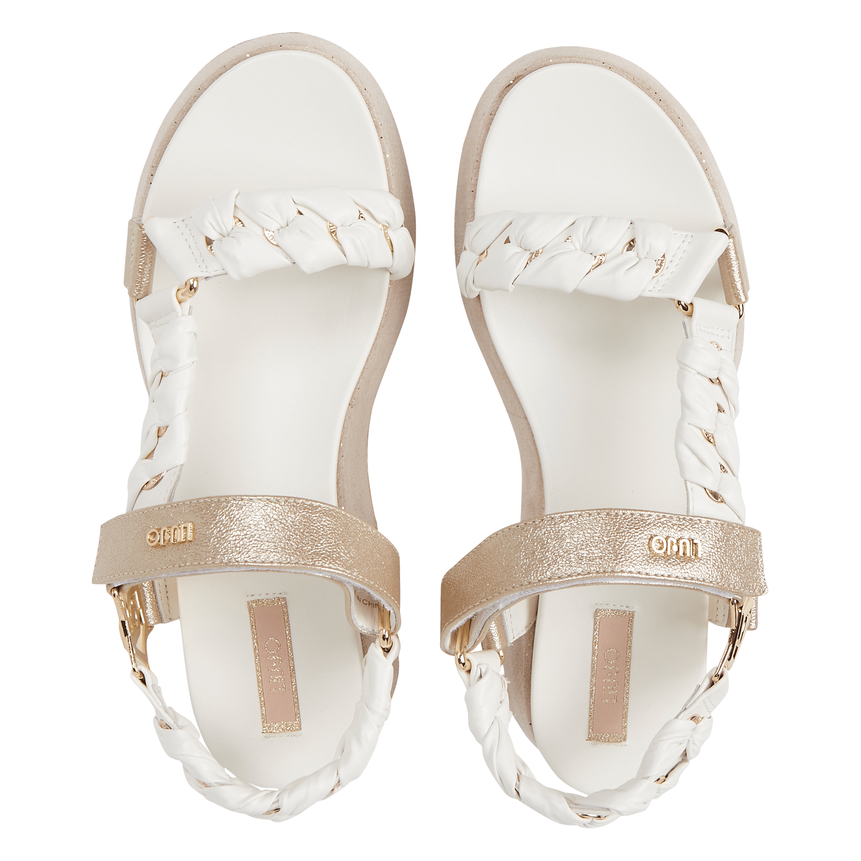 Sandalias Planas De Plataforma Light Gold/white Liu Jo - Mujer | Place des  Tendances