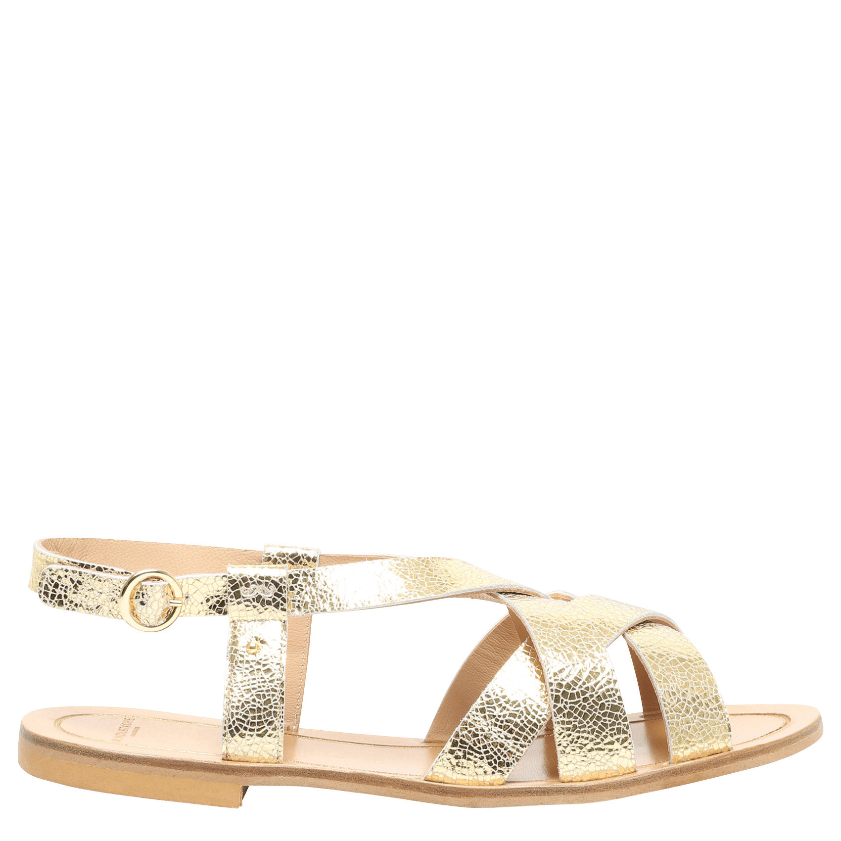 Sandalias Planas De Piel Dore M. Moustache - Mujer | Place des Tendances